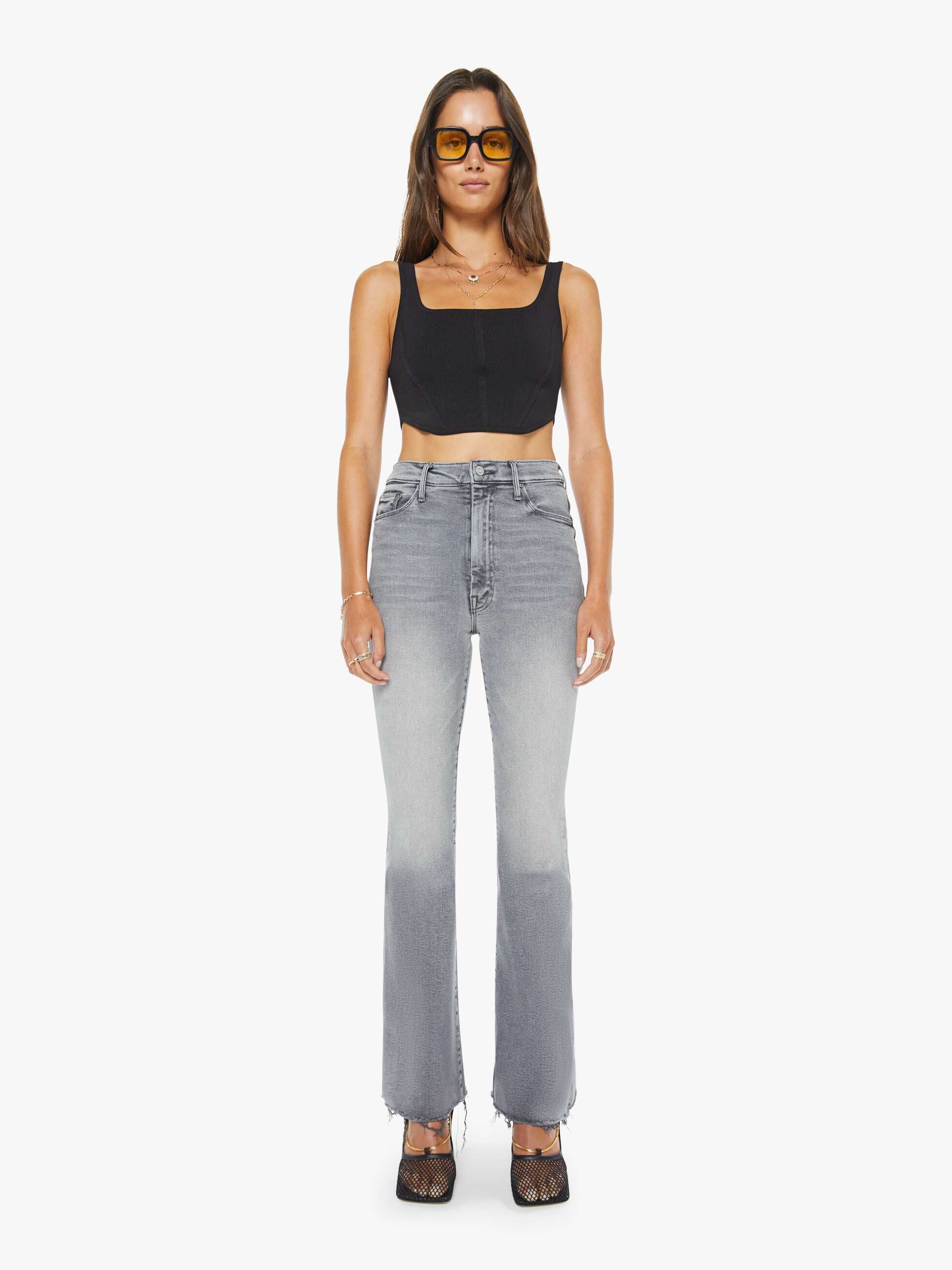 Women High Waisted Weekender Fray | Mother Denim Catch Me Outside