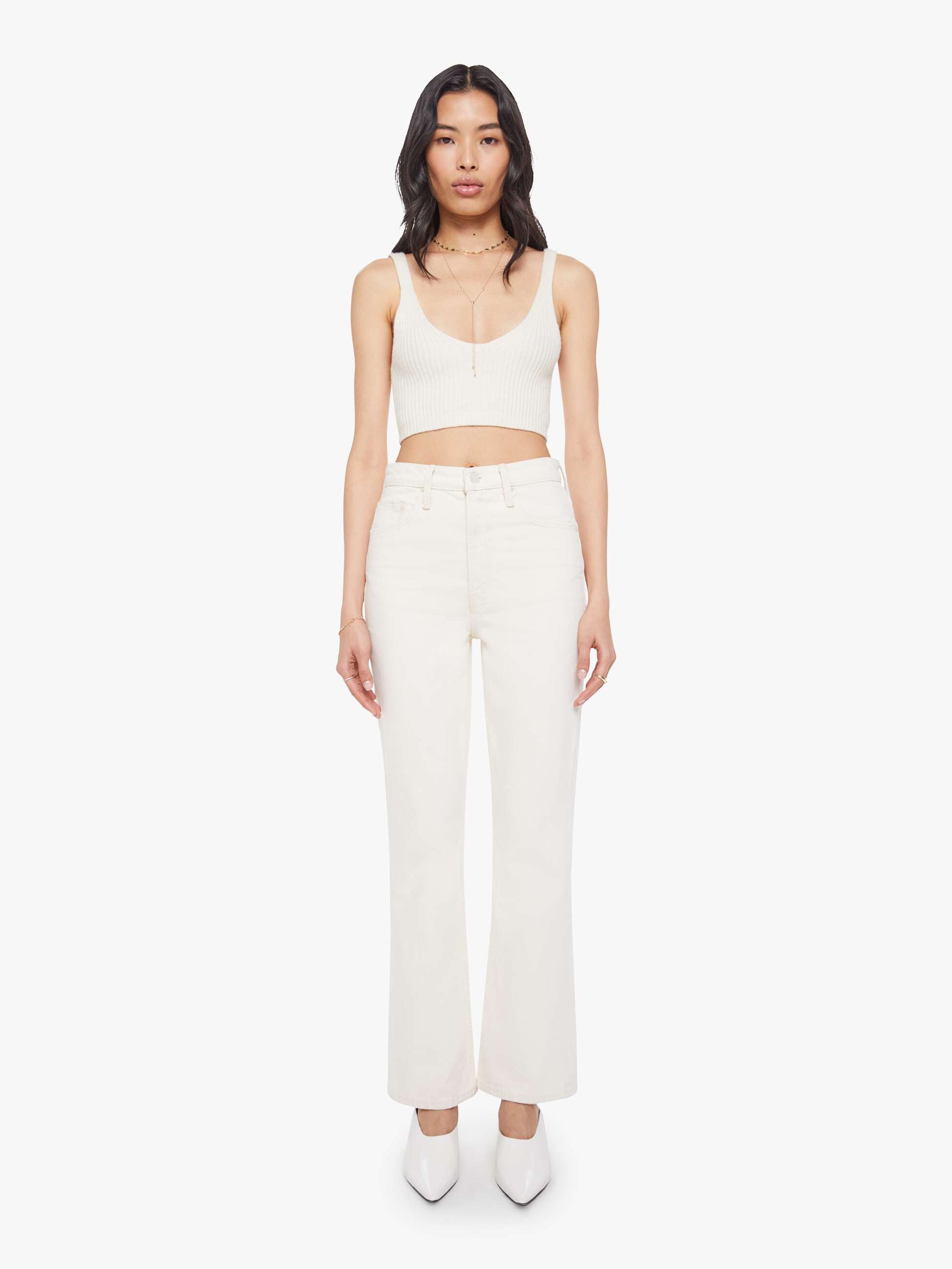 Women The Scooter Skimp | Mother Denim White (Natural)
