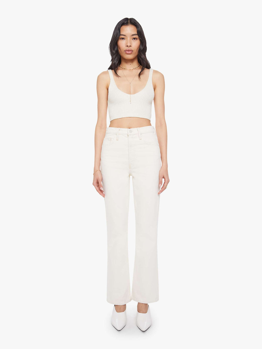Women The Scooter Skimp | Mother Denim White (Natural)