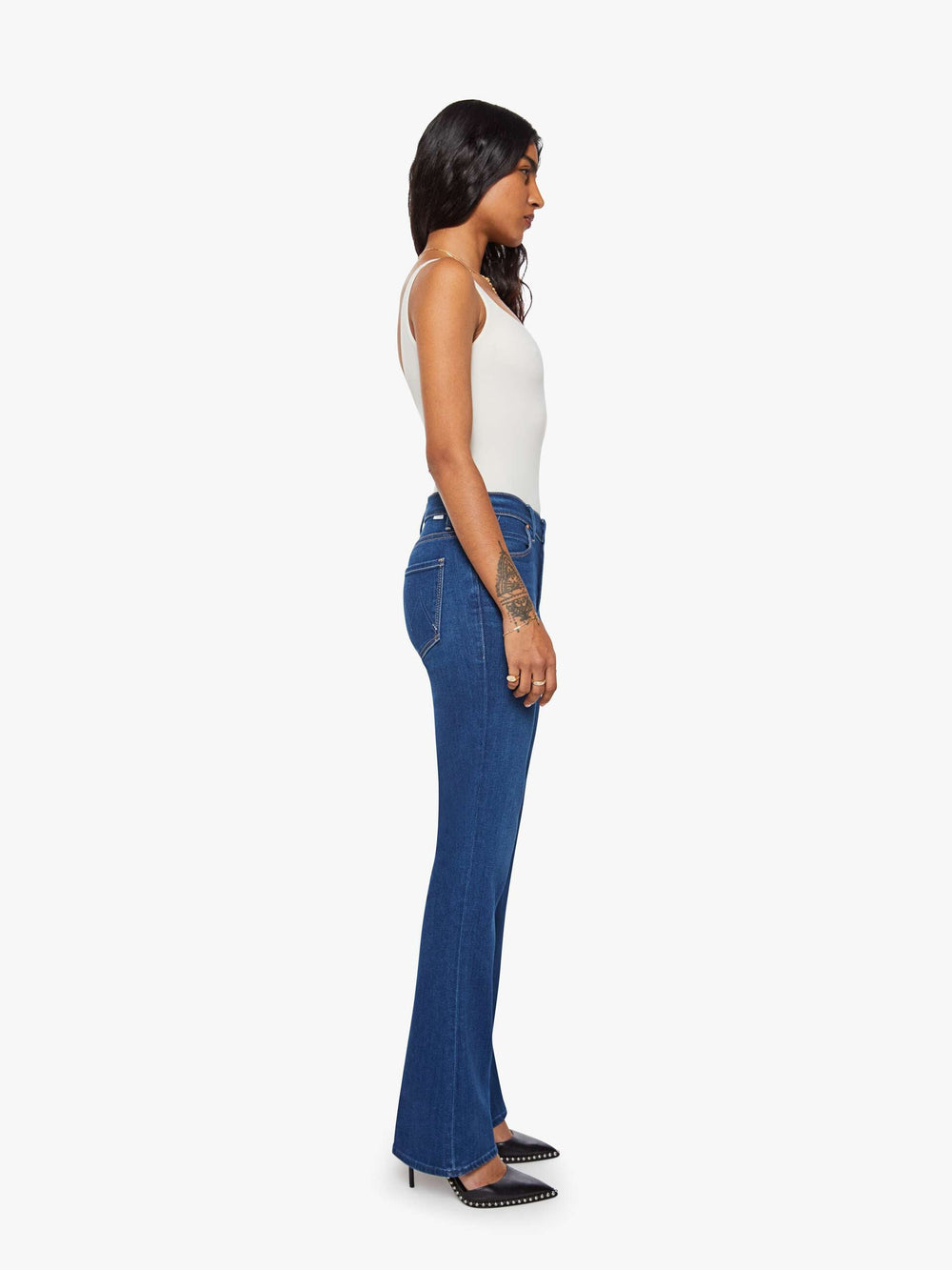 Women PETITES The Lil Runaway | Mother Denim Blue (Navy)