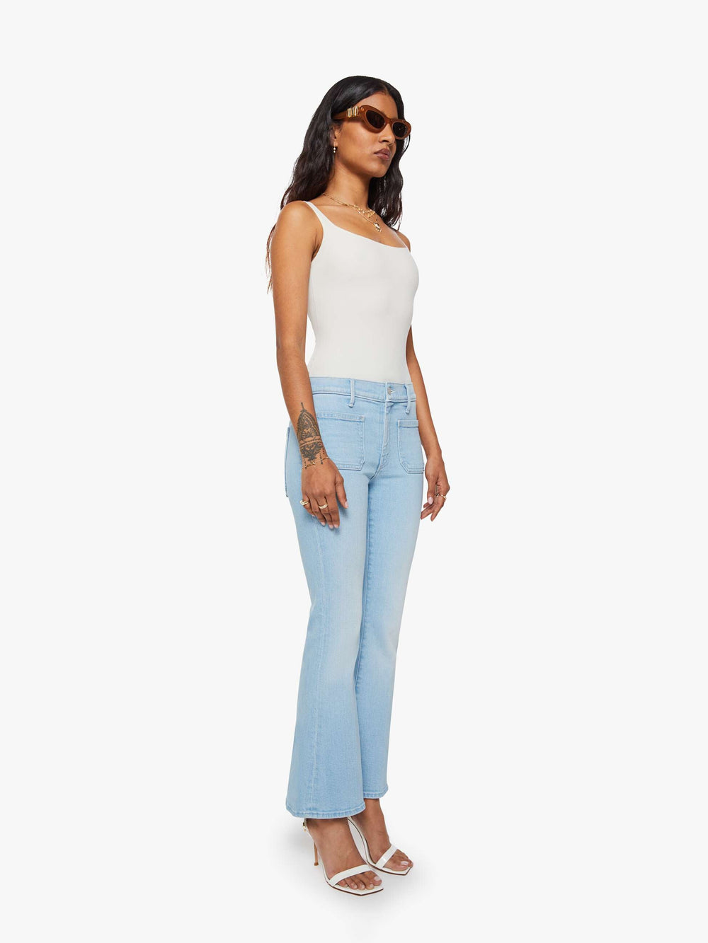 Women PETITES The Lil Patch Pocket Weekender | Mother Denim Sauced By Six