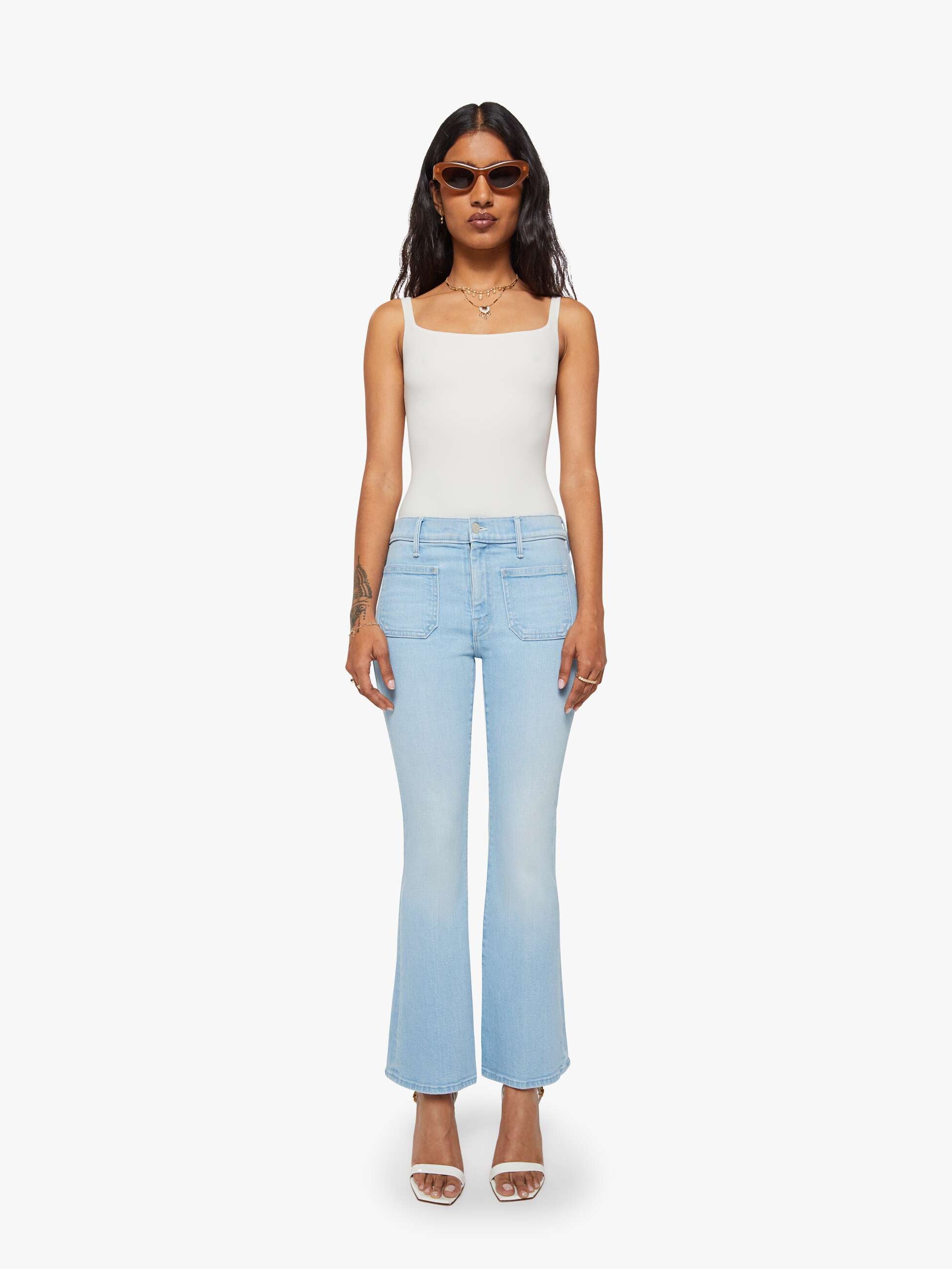 Women PETITES The Lil Patch Pocket Weekender | Mother Denim Sauced By Six