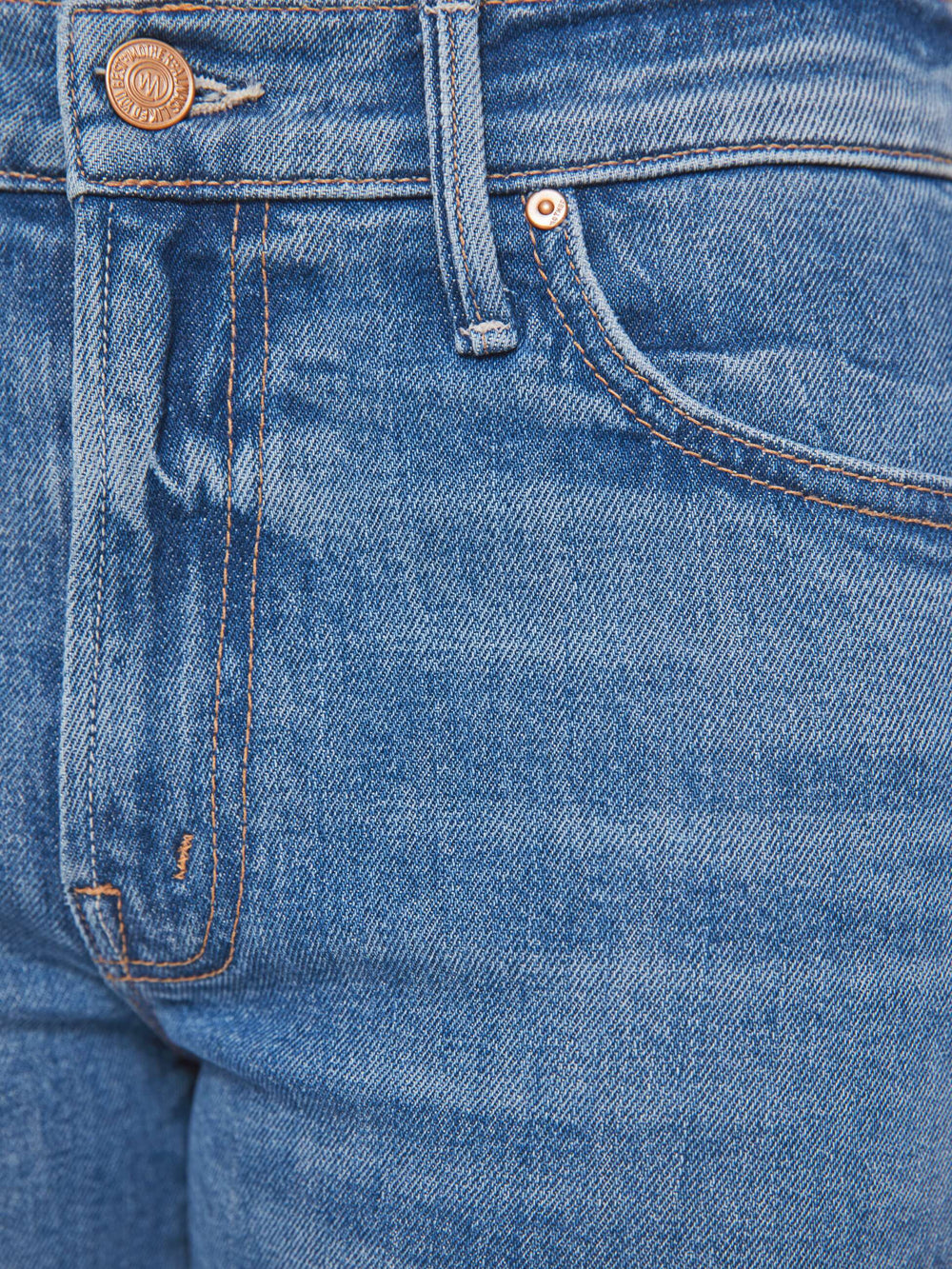 Women PETITES The Lil Outsider Skimp | Mother Denim Blue (Medium)