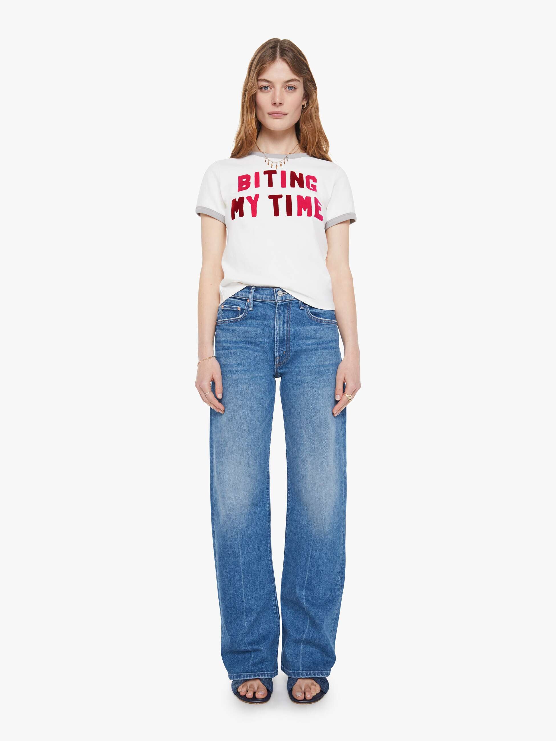 Women The Insider Ankle | Mother Denim Blue (Medium)
