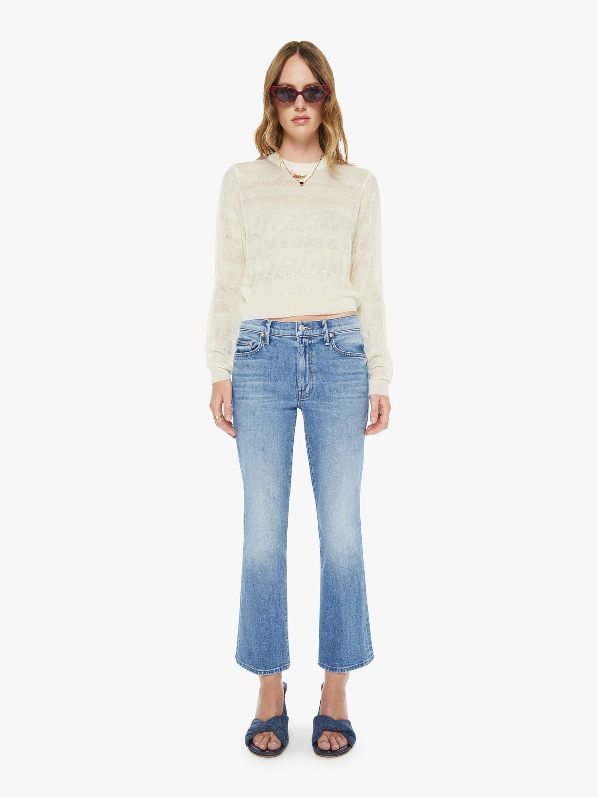 Women The Outsider Flood | Mother Denim Heads Or Tails