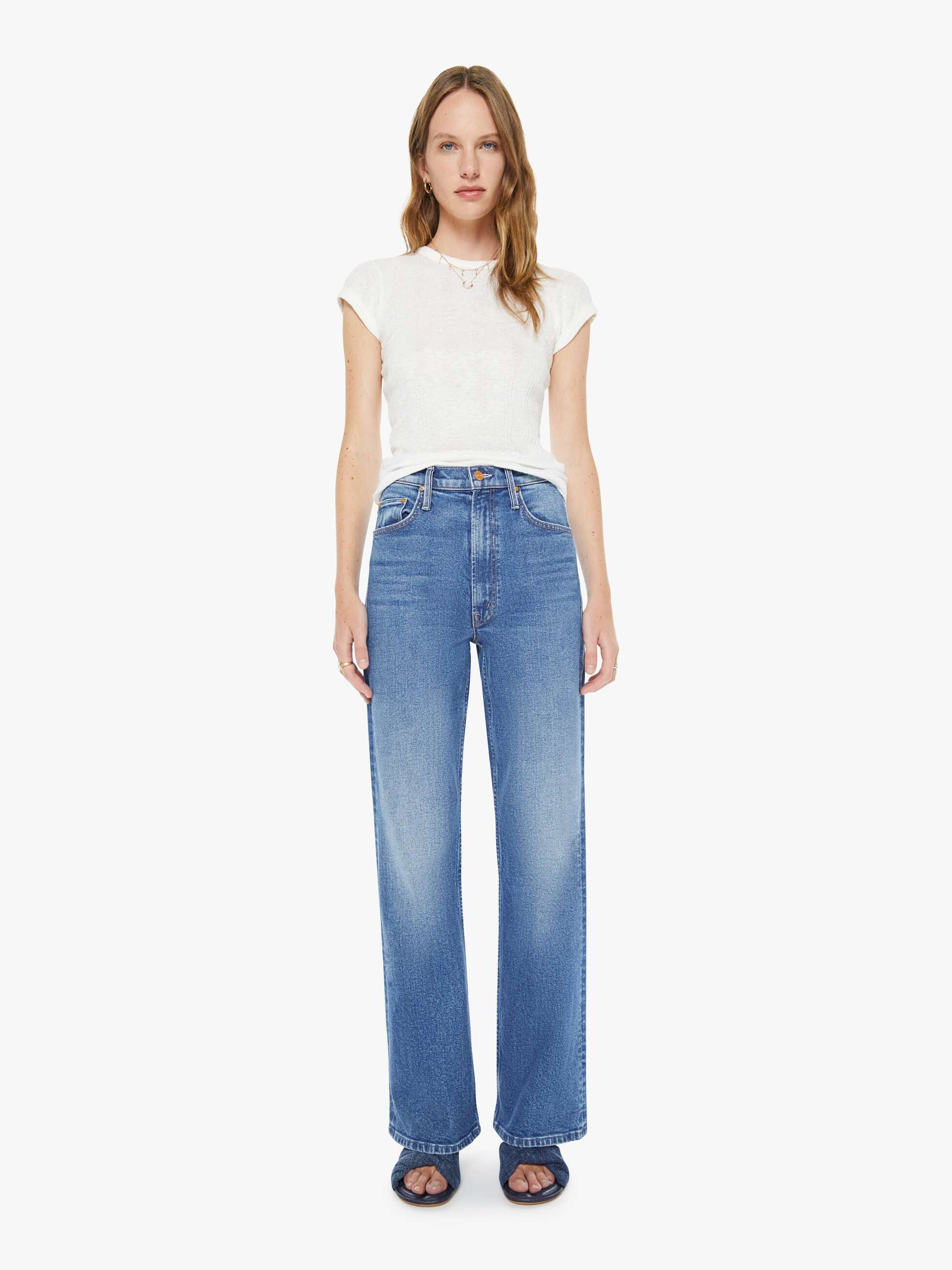 Women High Waisted Bookie Sneak | Mother Denim Knick Knack Paddy Whack