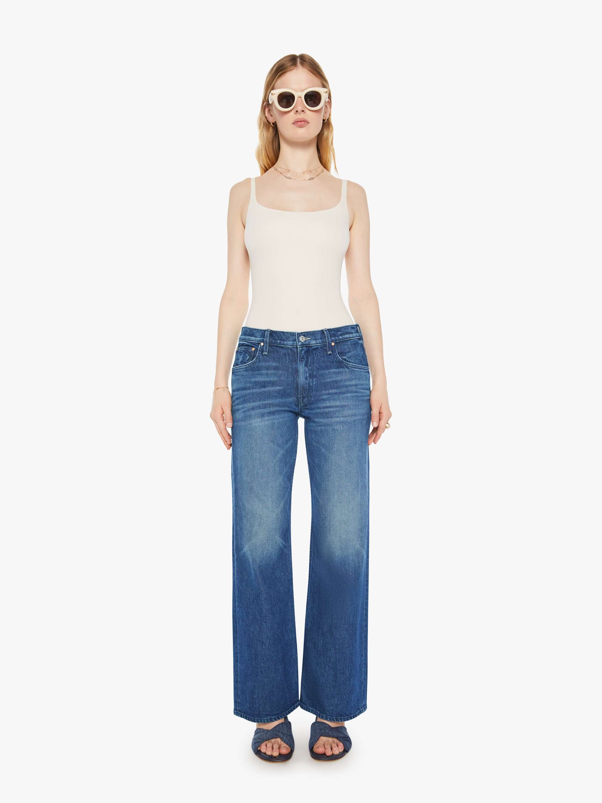 Women The Bookie Skimp | Mother Denim Blue (Navy)