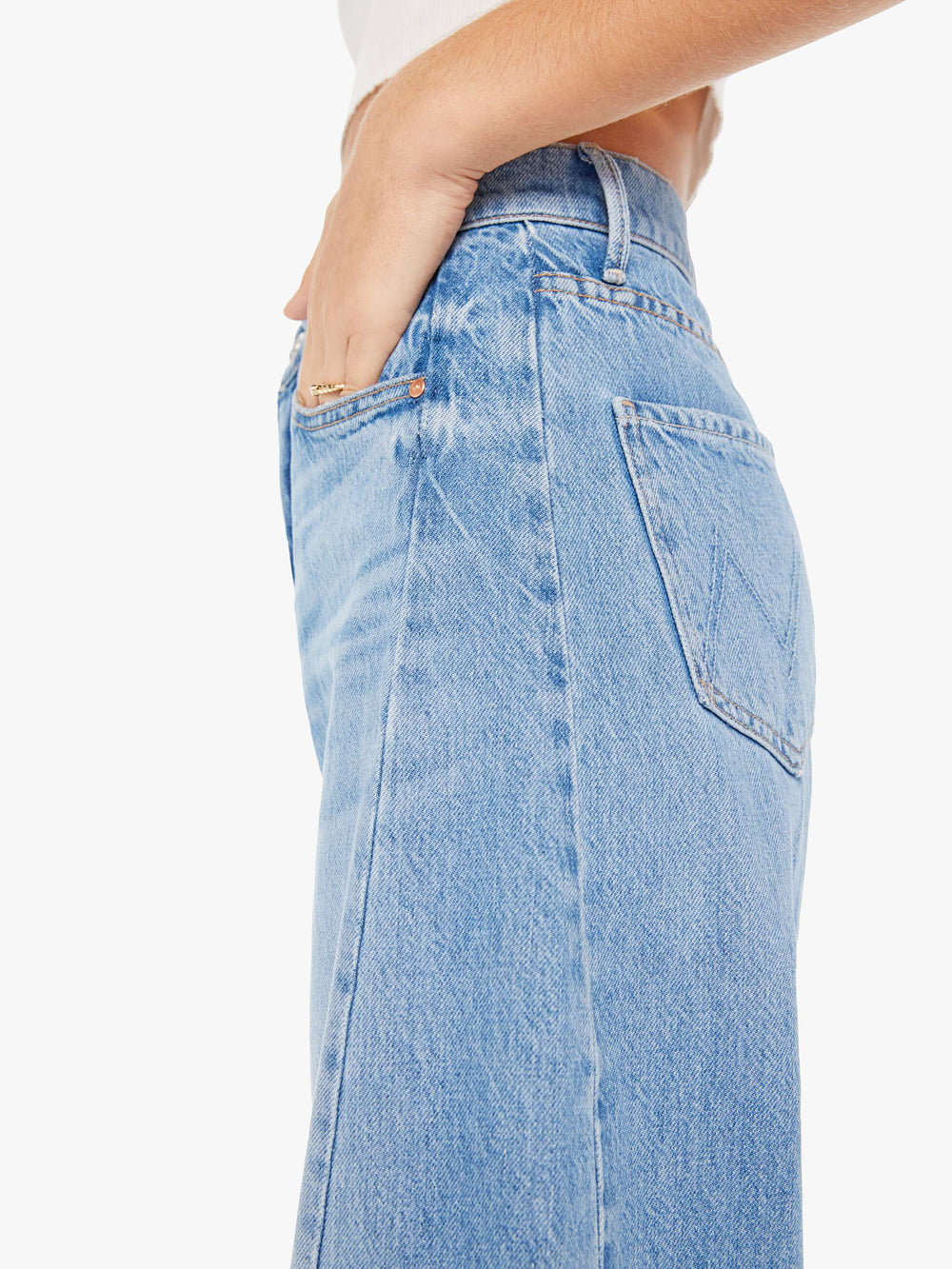 Women THE HALF-PIPE FLOOD MATERIAL GIRL | Mother Denim Blue (Light-Pastel)