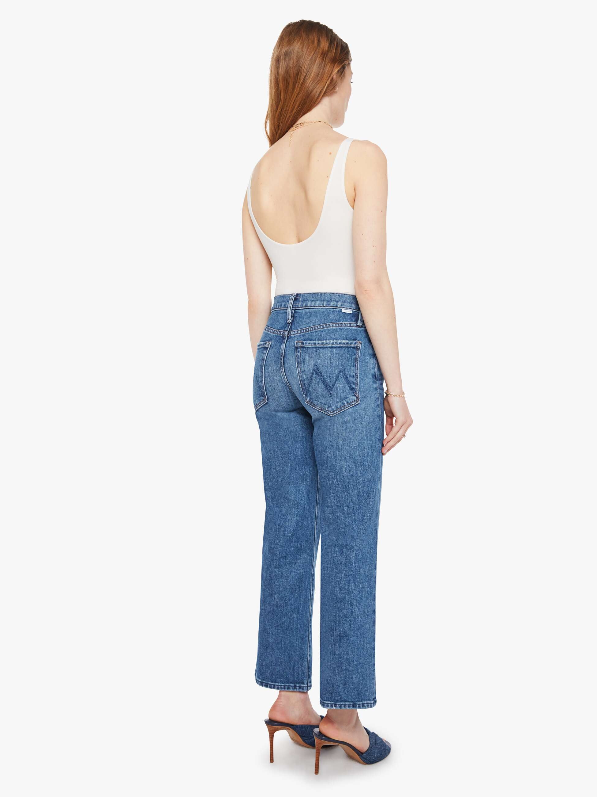 Women The Mid Rise Rambler Zip Ankle | Mother Denim Blue (Navy)