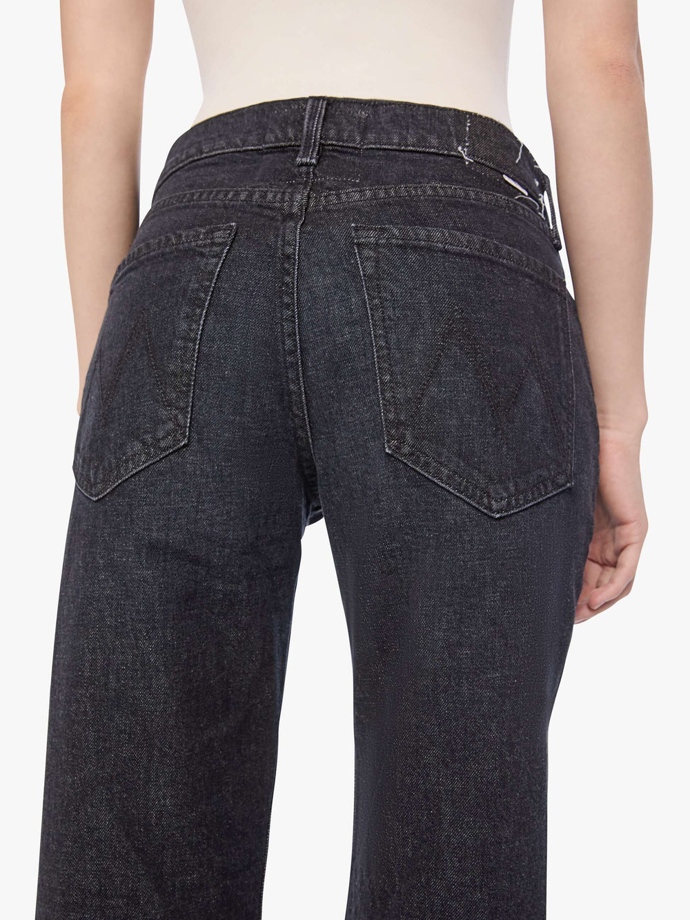 Women PETITES The Lil Reifler | Mother Denim Black