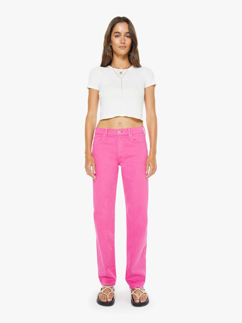 Women The Newbie Skimp | Mother Denim Shocking Pink