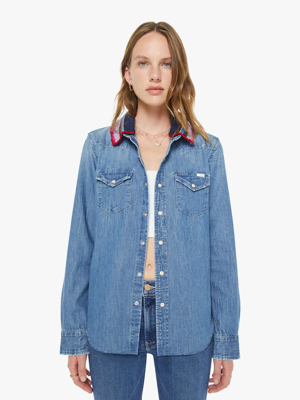 Women The Mid Rise Lasso Heel | Mother Denim Knick Knack Paddy Whack