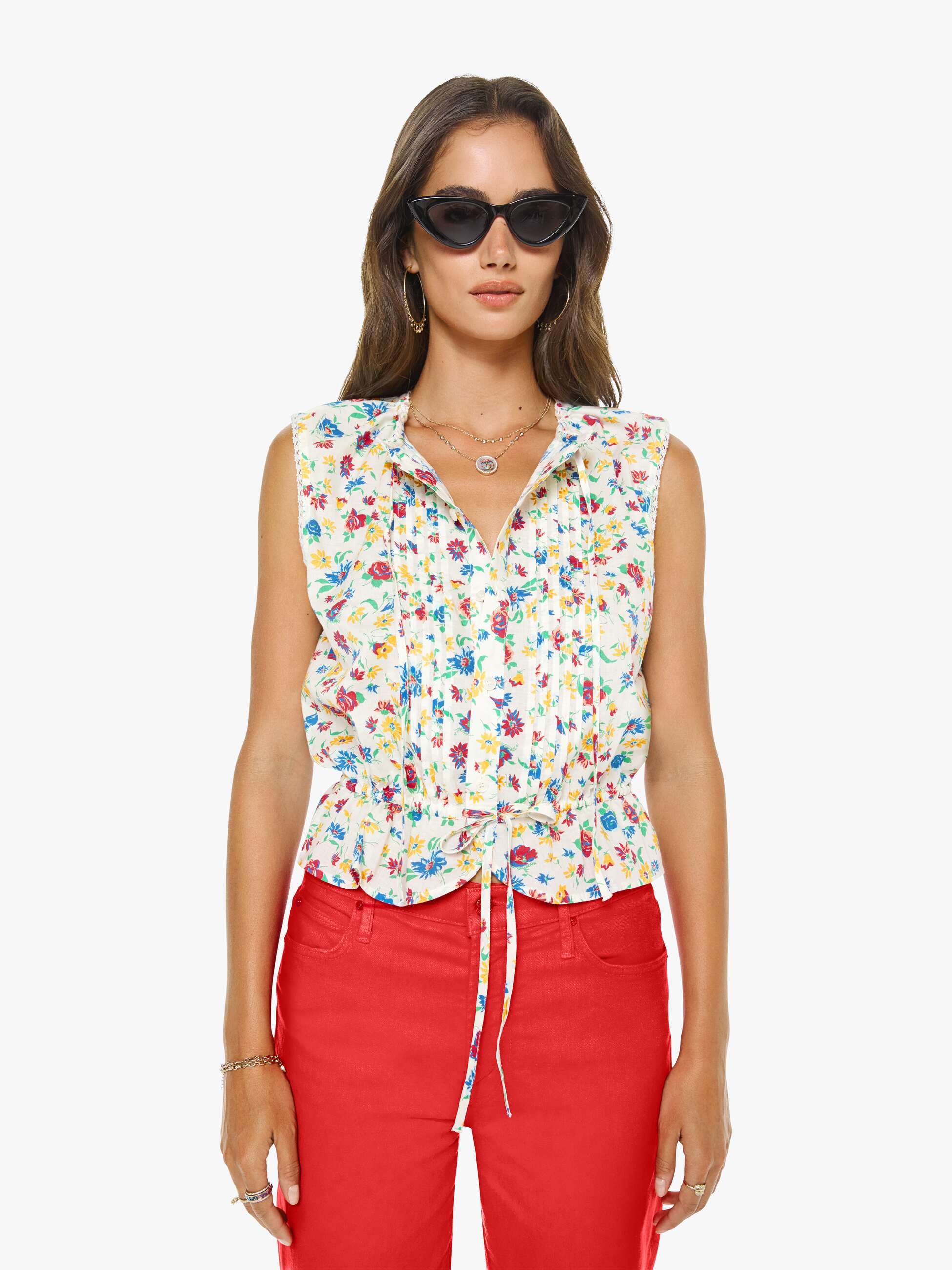 Women The Kick It | Mother Denim Tango Red