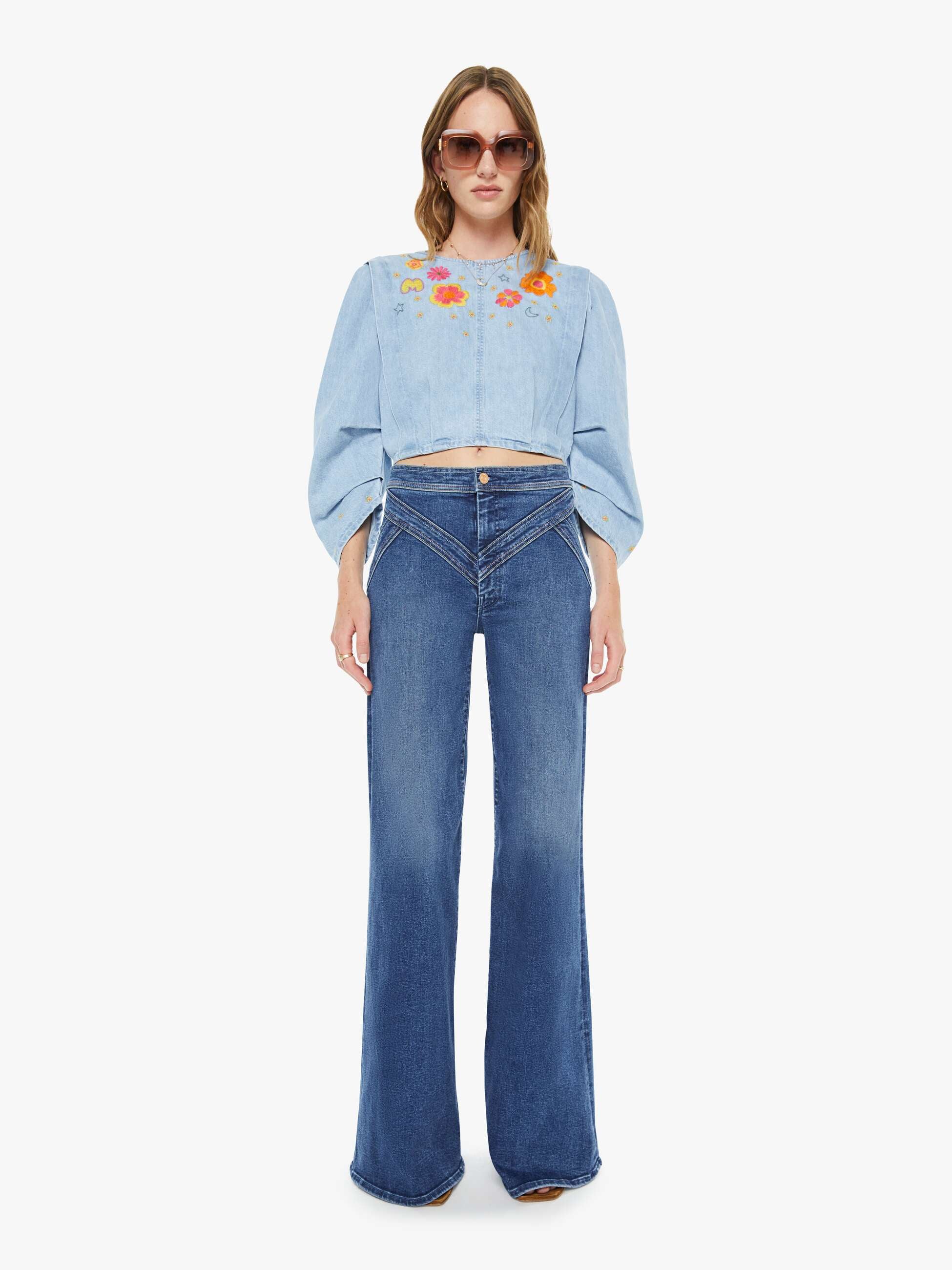 Women The Criss Cross Roller Heel | Mother Denim Prized Possession