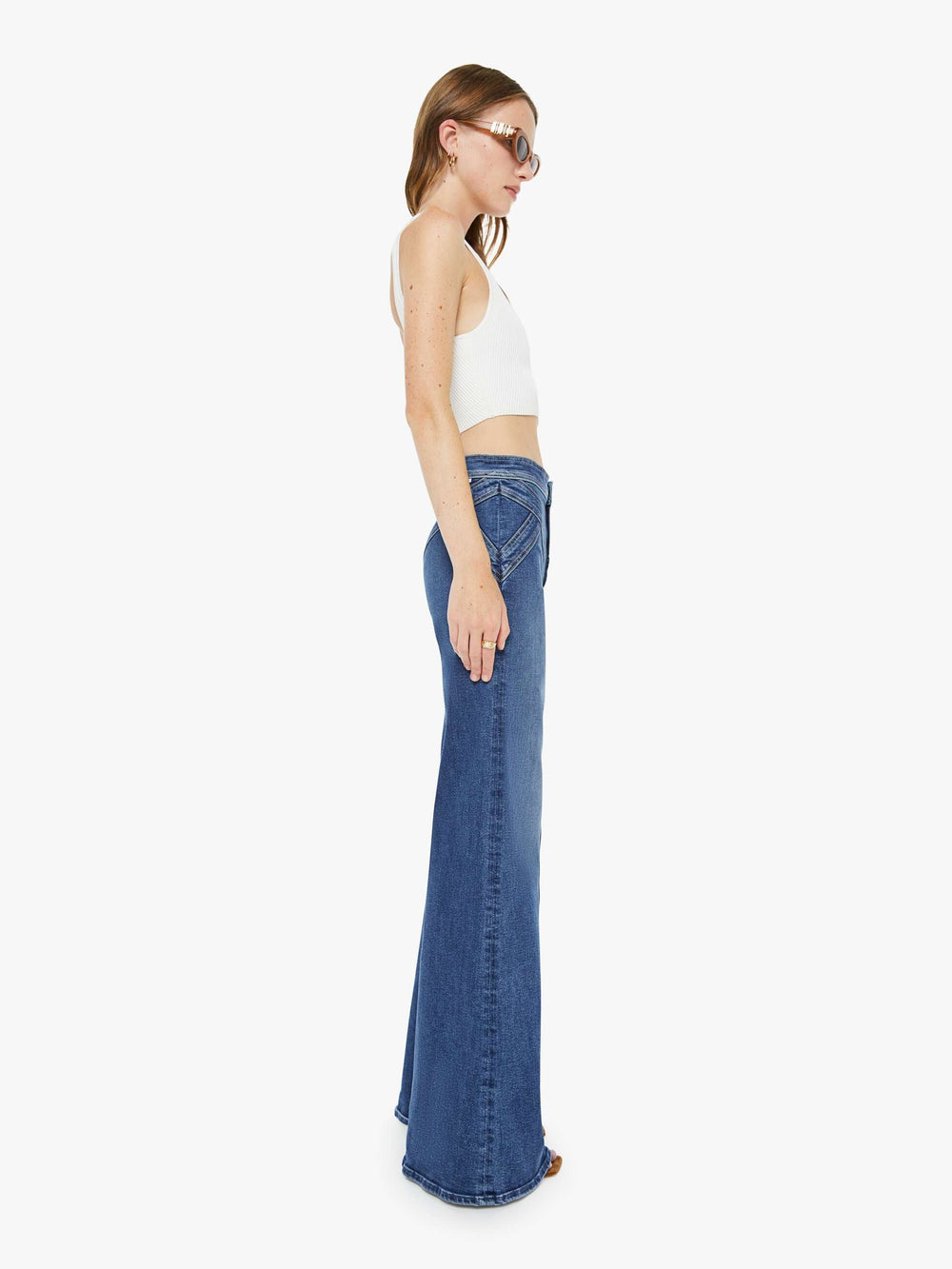 Women The Criss Cross Roller Heel | Mother Denim Prized Possession