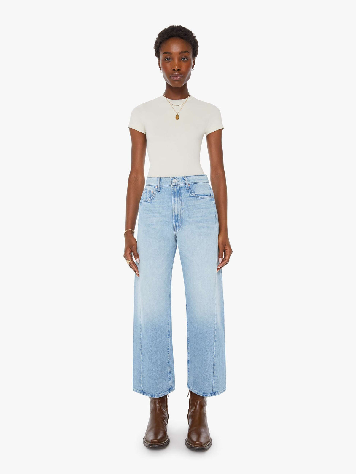 Women The Half-Pipe Ankle | Mother Denim Blue (Medium)