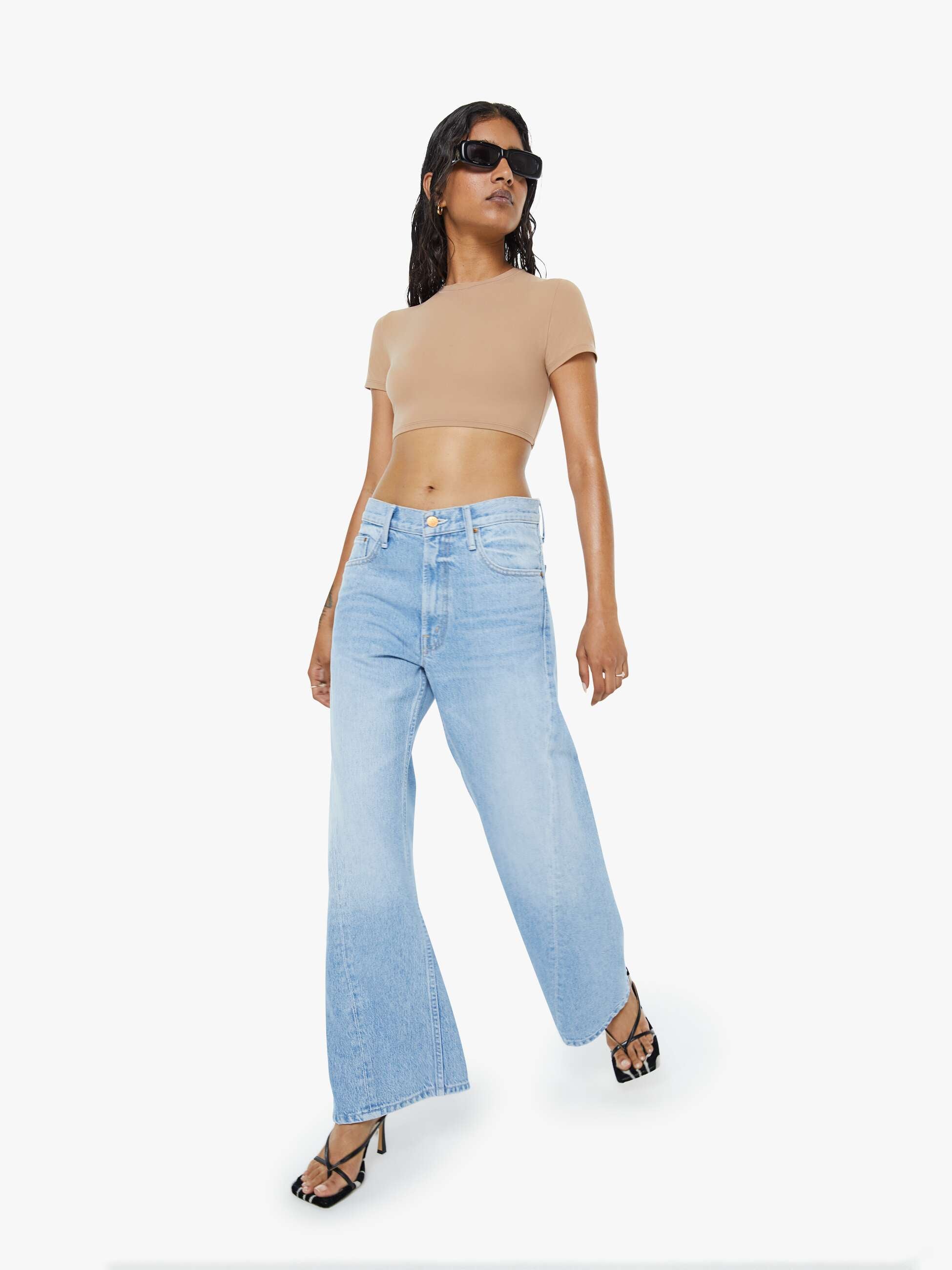 Women PETITES The Lil Lemon Twist Sneak | Mother Denim Munchies