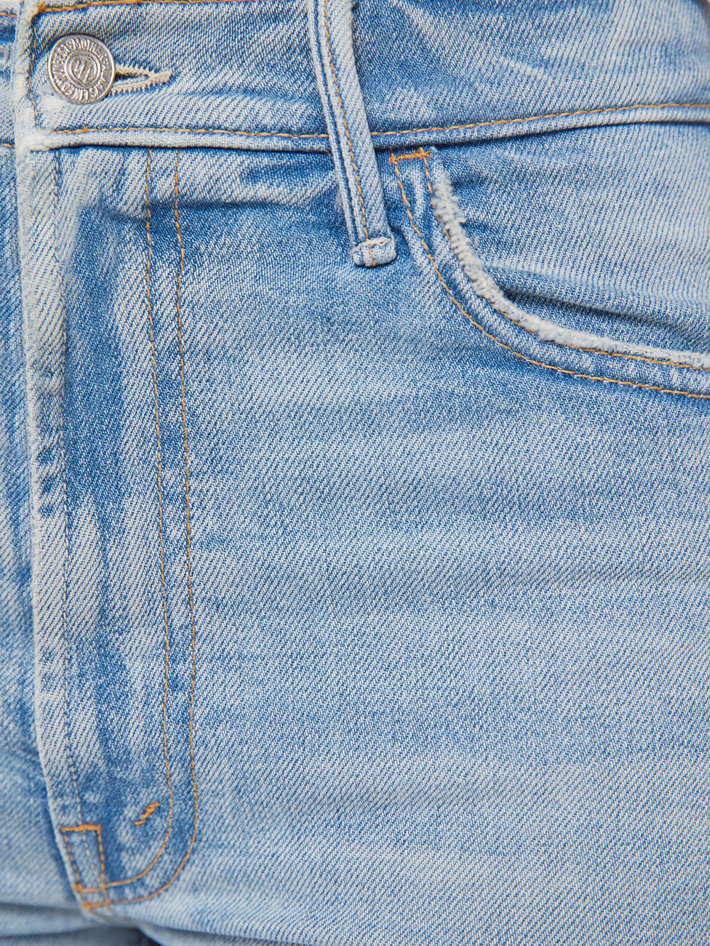 Women PETITES The Lil Hustler Roller Sneak | Mother Denim Blue (Medium)