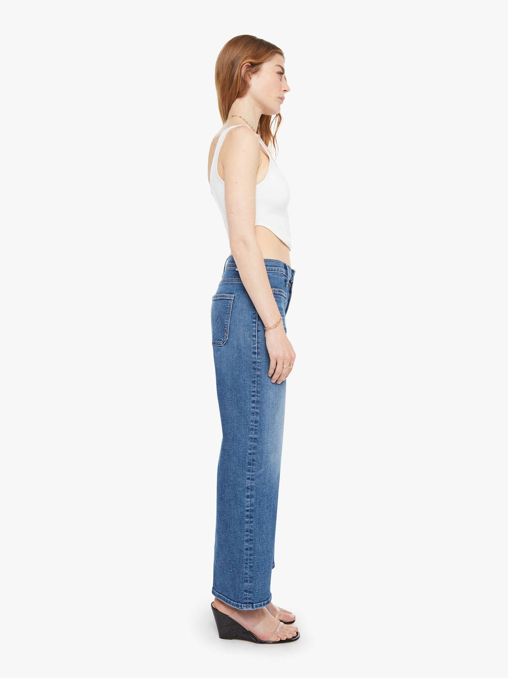 Women The Patch Pocket Mid Rise Maven Ankle | Mother Denim Let\u0026#39;s Split