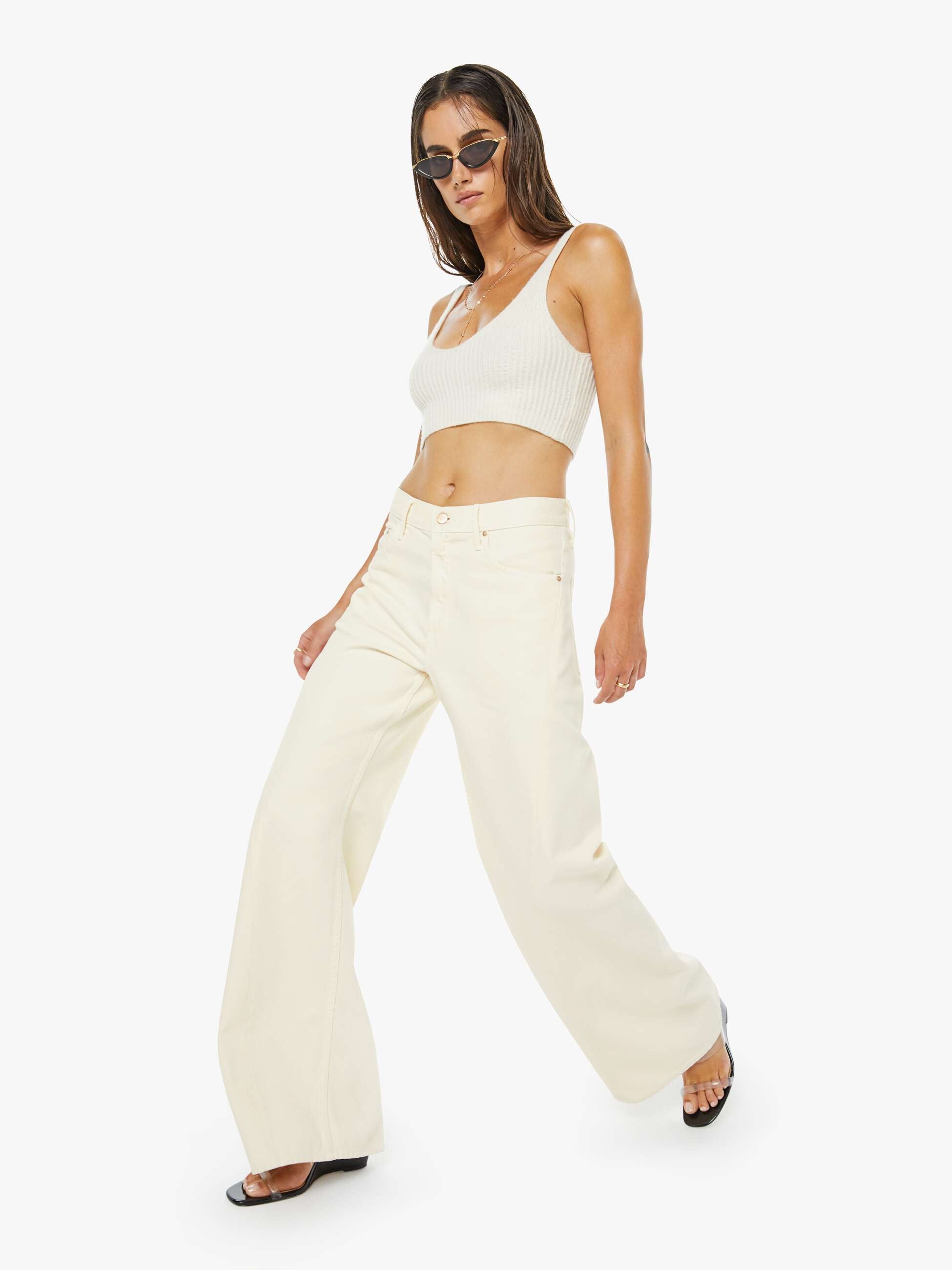 Women The Lemon Twist Sneak | Mother Denim Natural