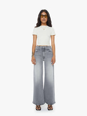Women PETITES The Lil Hustler Roller Skimp | Mother Denim Grey (Open)