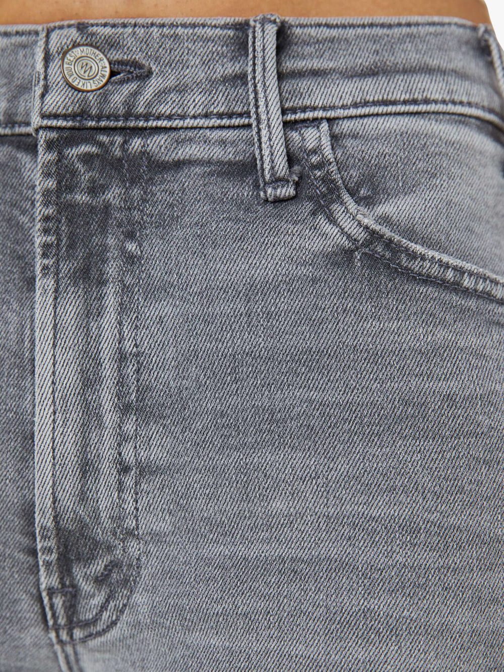Women PETITES The Lil Hustler Roller Skimp | Mother Denim Grey (Open)