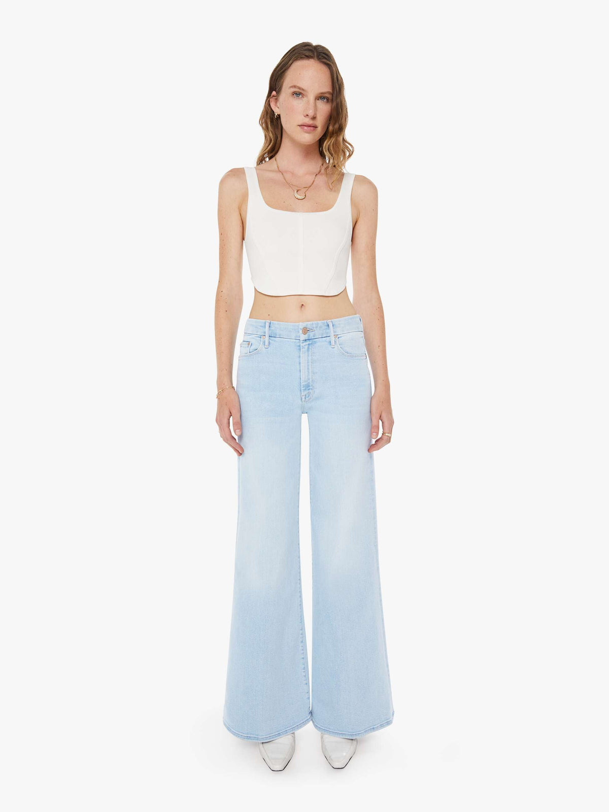 Women The Roller Sneak | Mother Denim Blue (Light-Pastel)