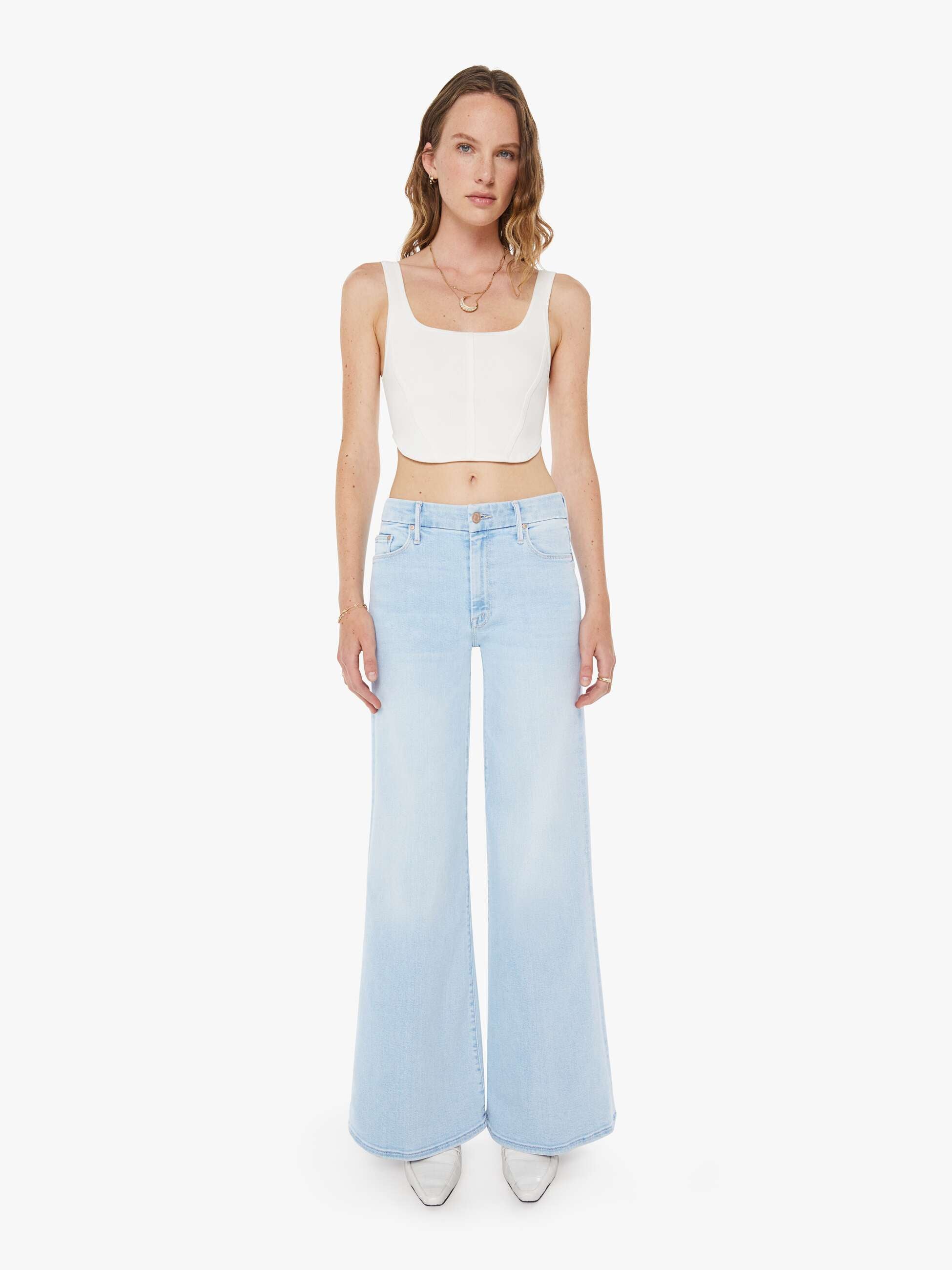 Women The Roller Sneak | Mother Denim Blue (Light-Pastel)