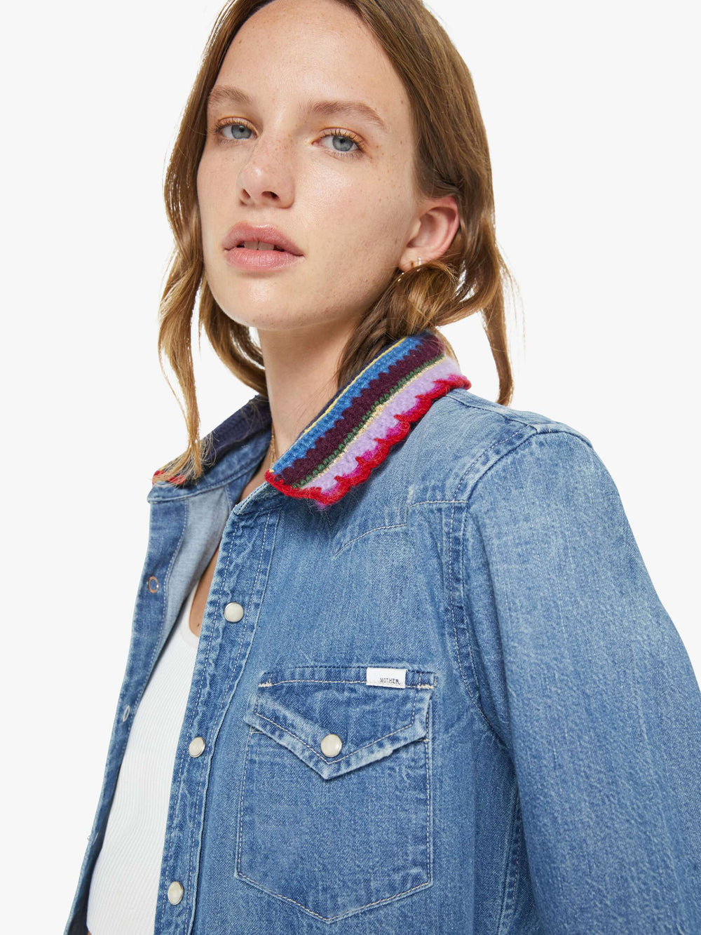 Women The Mid Rise Lasso Heel | Mother Denim Knick Knack Paddy Whack
