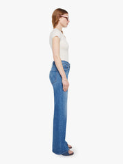 Women The Mid Rise Lasso Sneak | Mother Denim Blue (Medium)