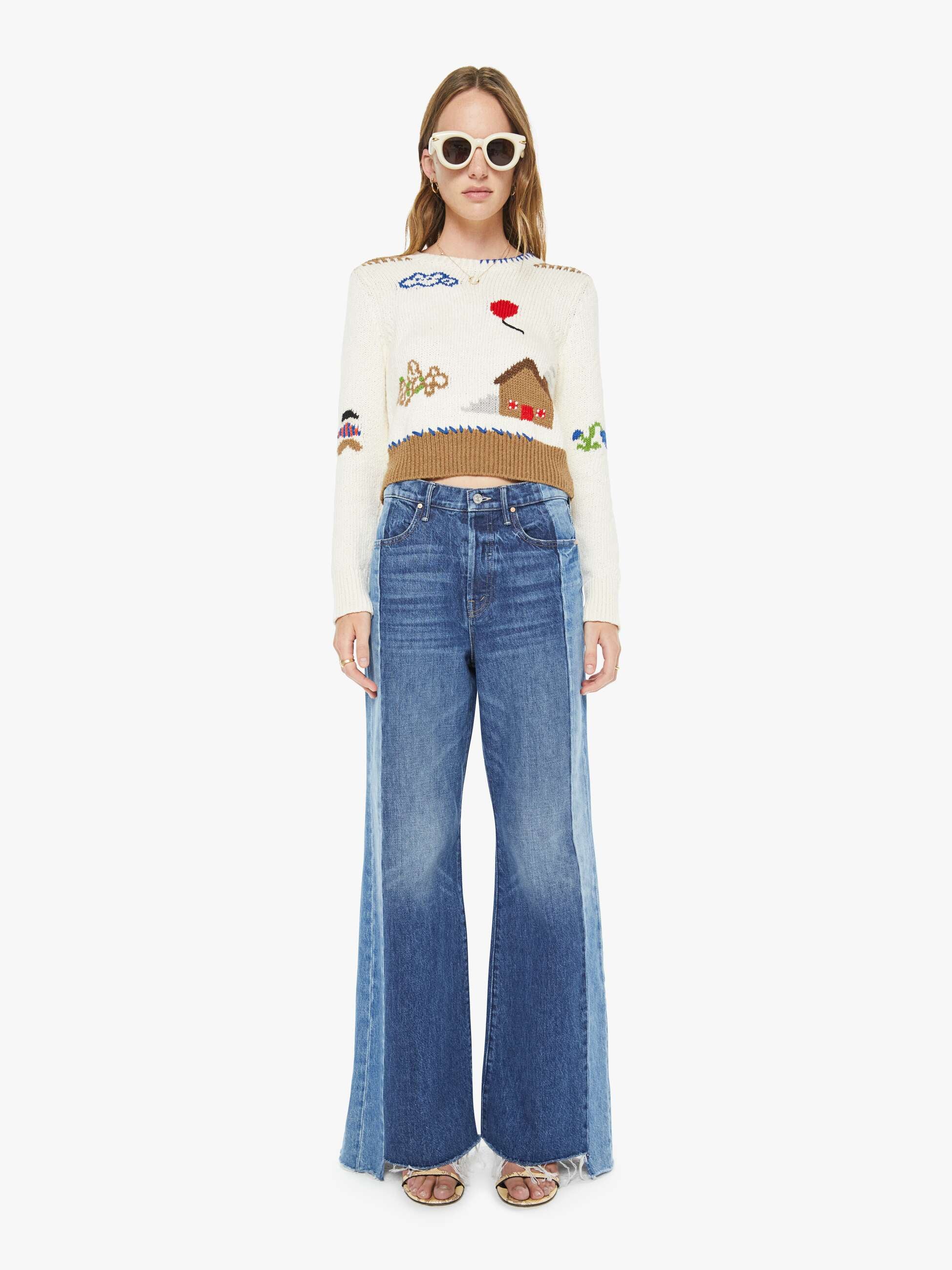 Women The Tux Sidestepper Sneak Fray | Mother Denim Double Take