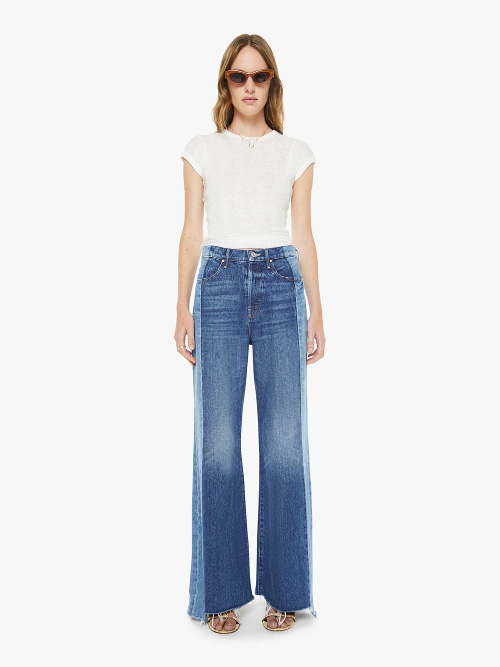 Women The Tux Sidestepper Sneak Fray | Mother Denim Double Take