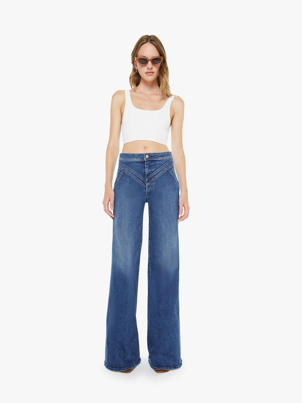 Women The Criss Cross Roller Heel | Mother Denim Prized Possession
