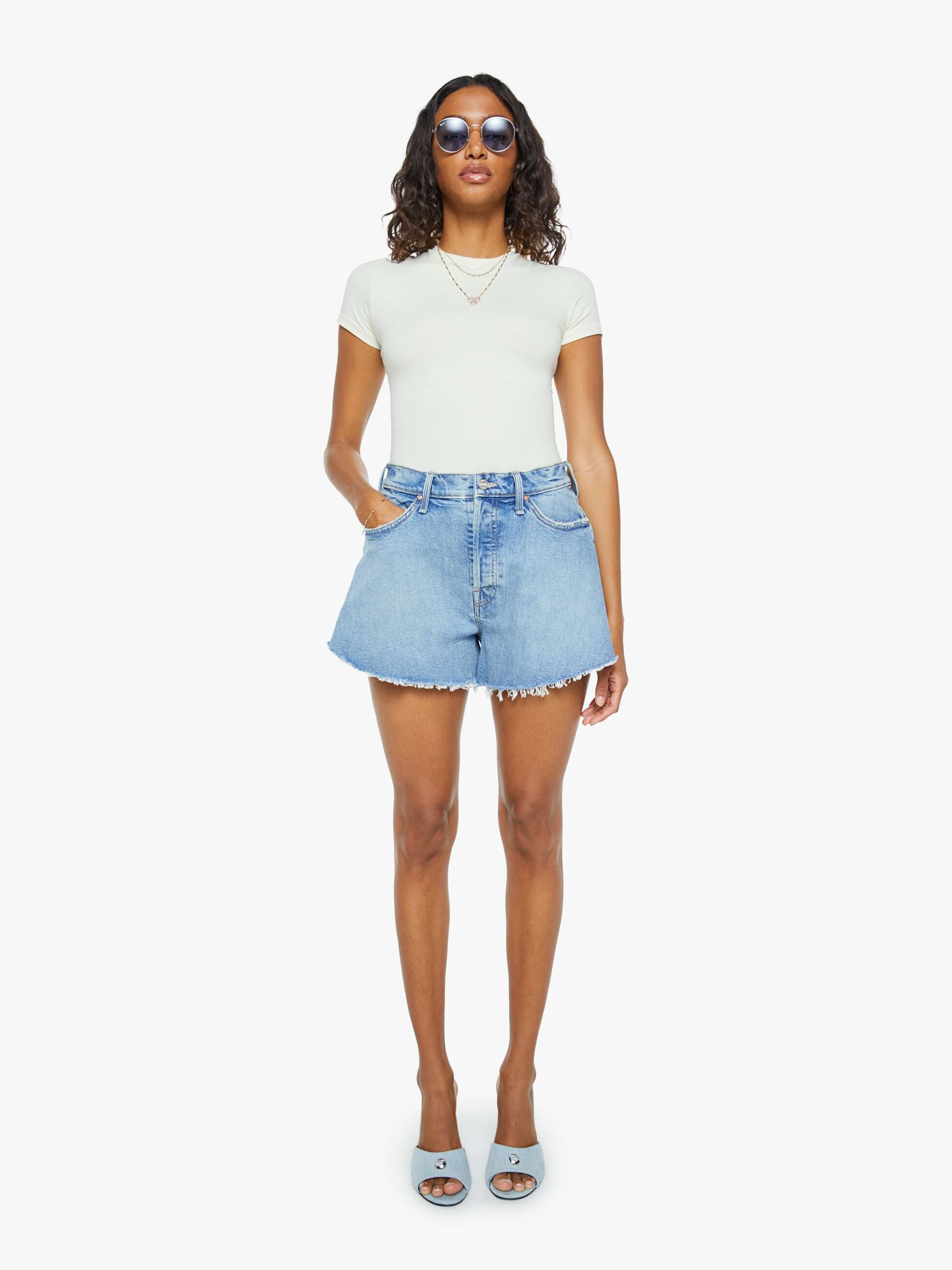 Women The Flutter Short Fray | Mother Denim I Confess