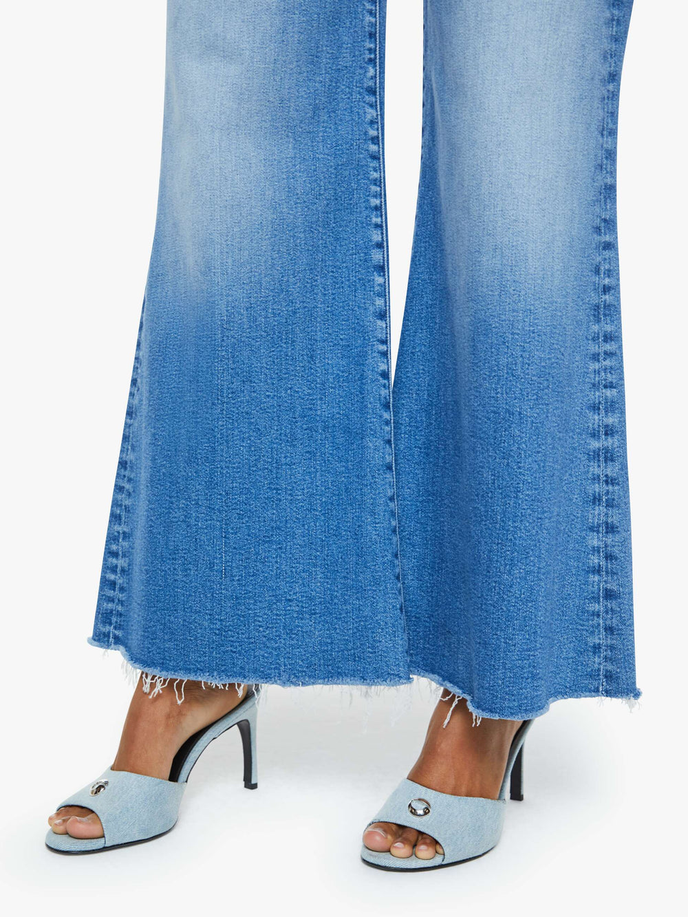 Women The Roller Fray | Mother Denim Blue (Medium)