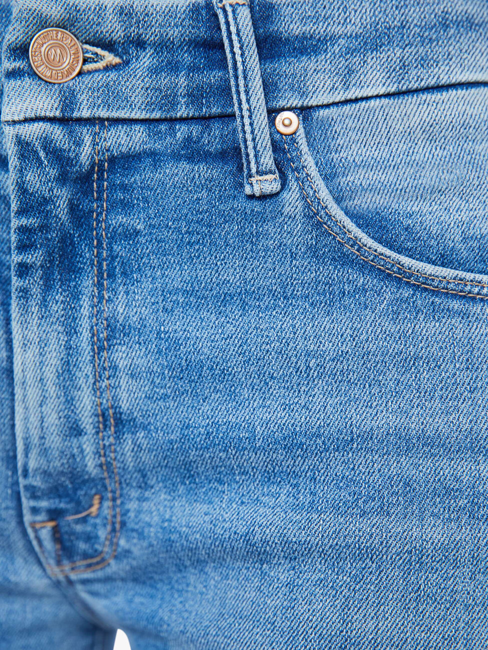 Women The Roller Fray | Mother Denim Blue (Medium)