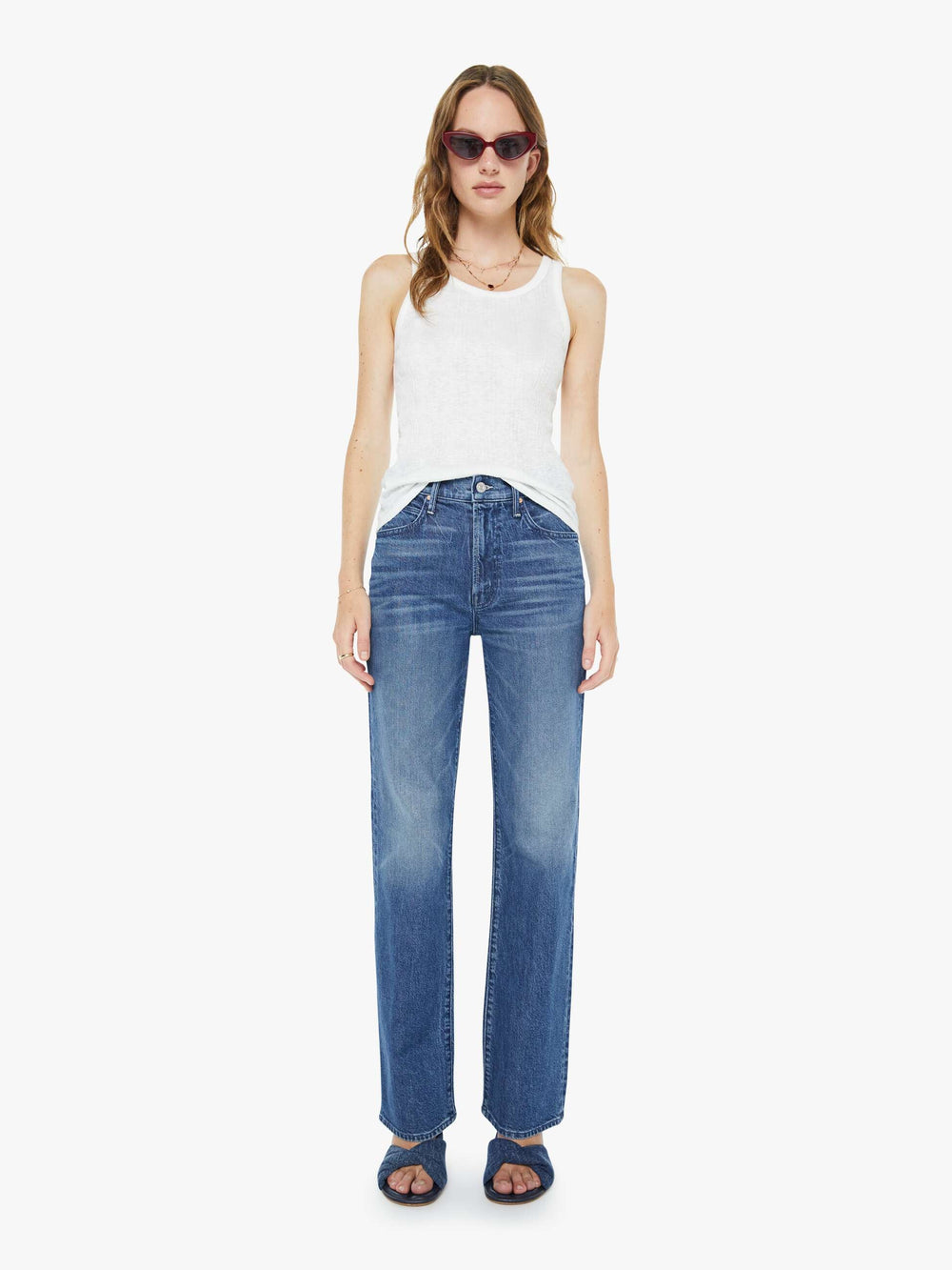 Women The Hustler Roller Patch Pocket Sneak | Mother Denim Rose Bowl