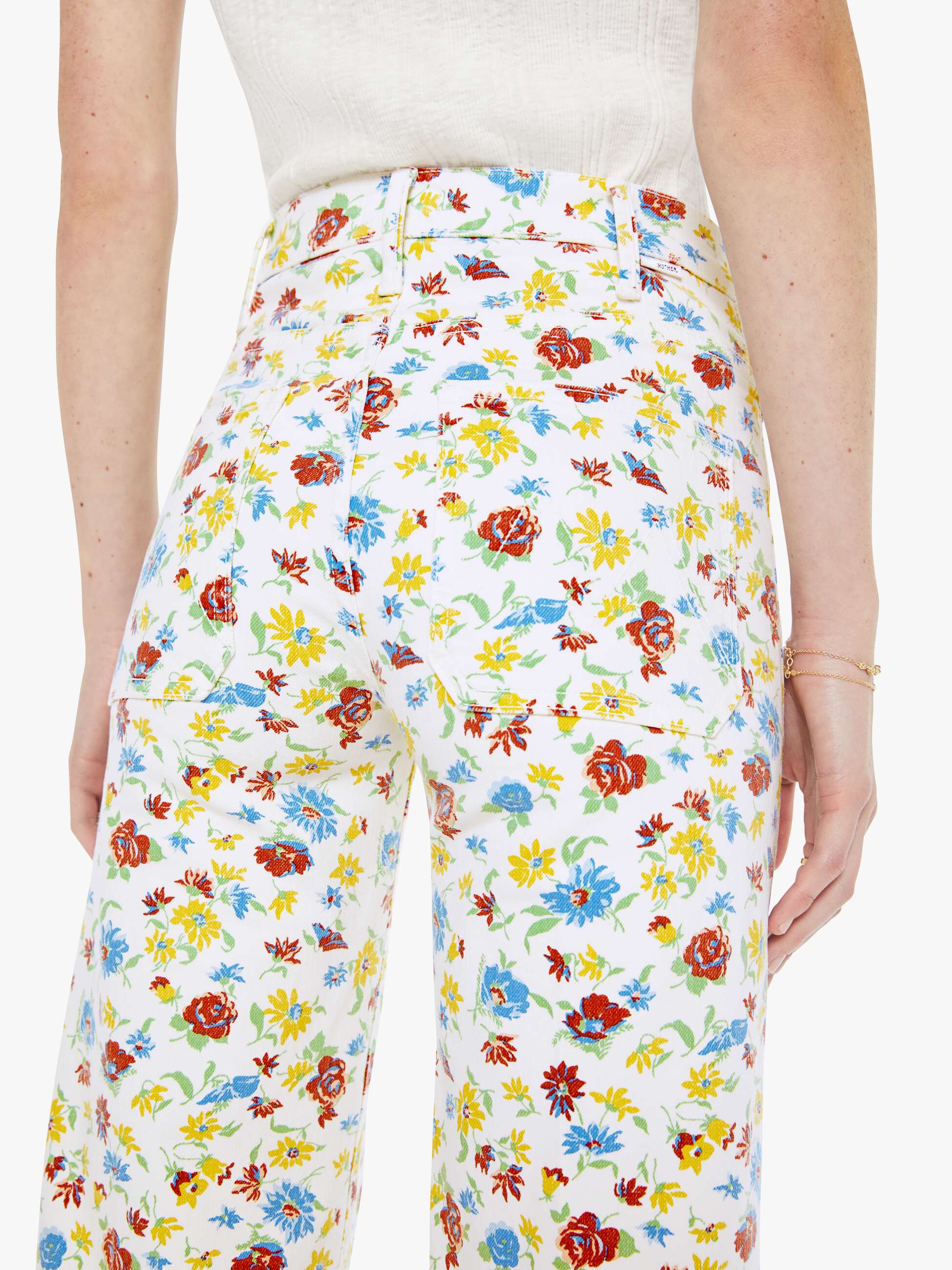 Women The Hustler Roller Patch Pocket Sneak | Mother Denim Rose Bowl