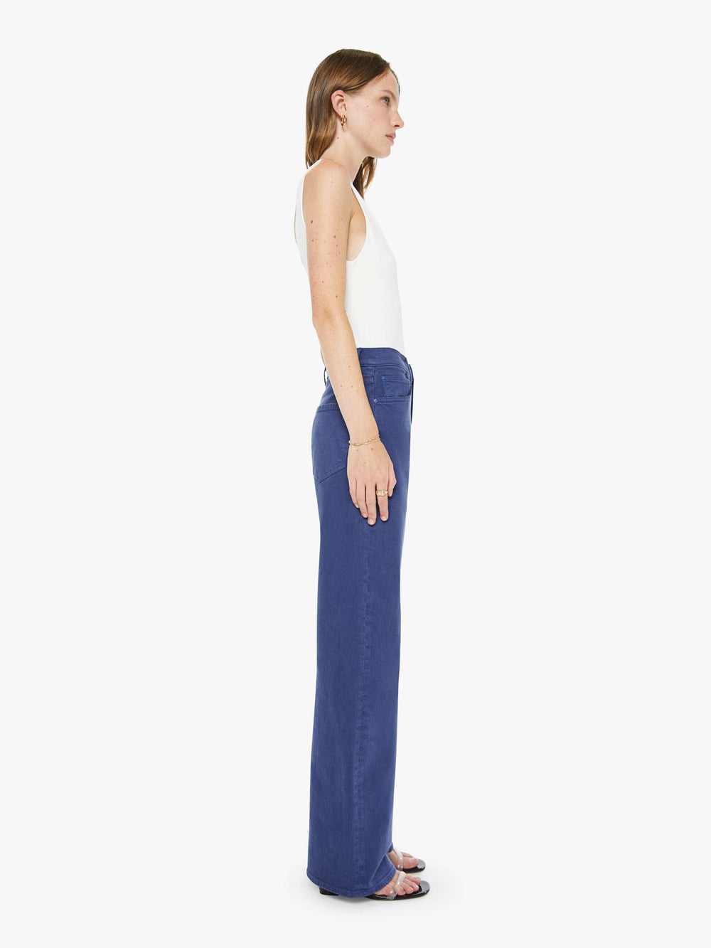Women The Lasso Sneak | Mother Denim Estate Blue