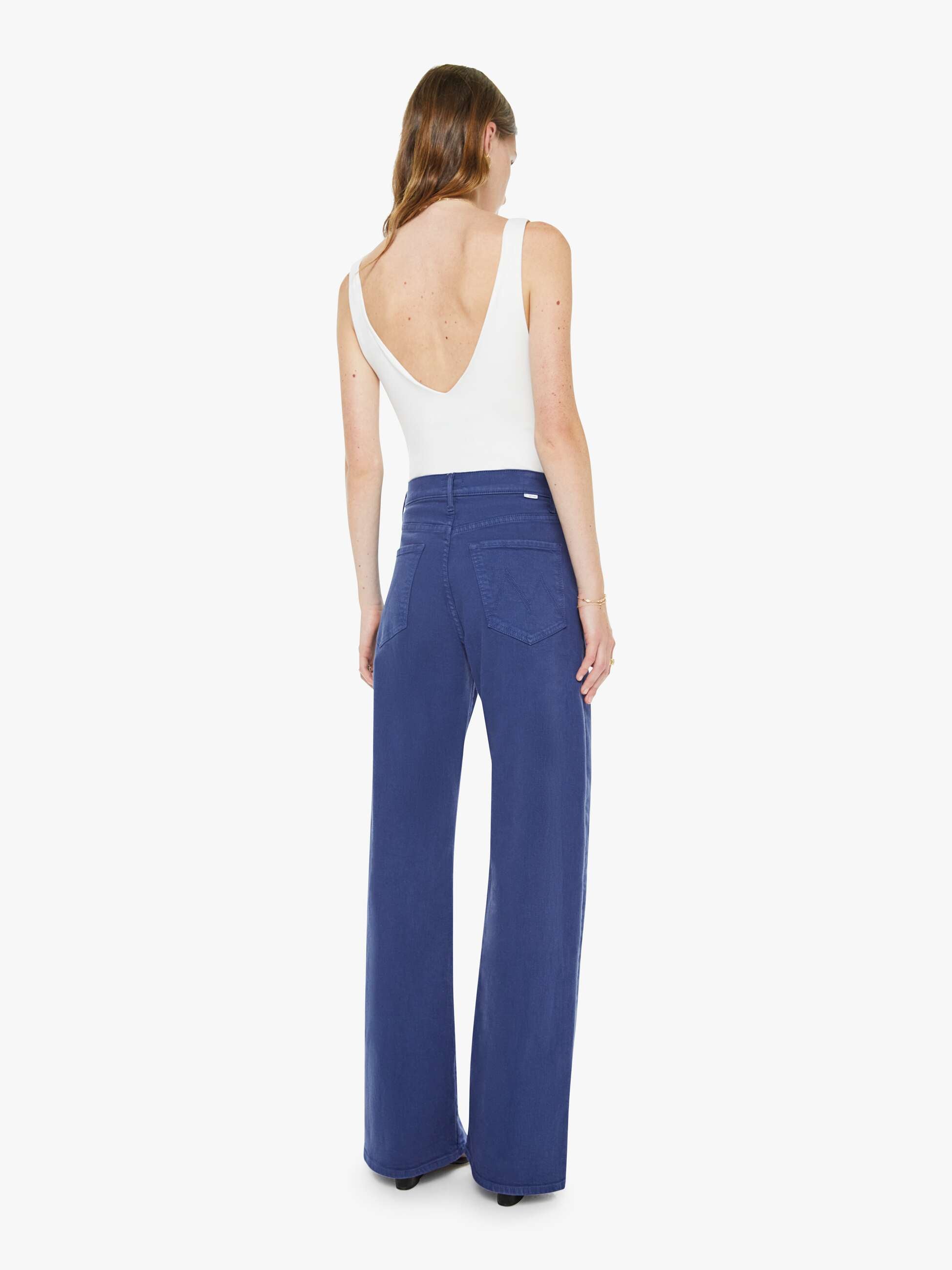 Women The Lasso Sneak | Mother Denim Estate Blue