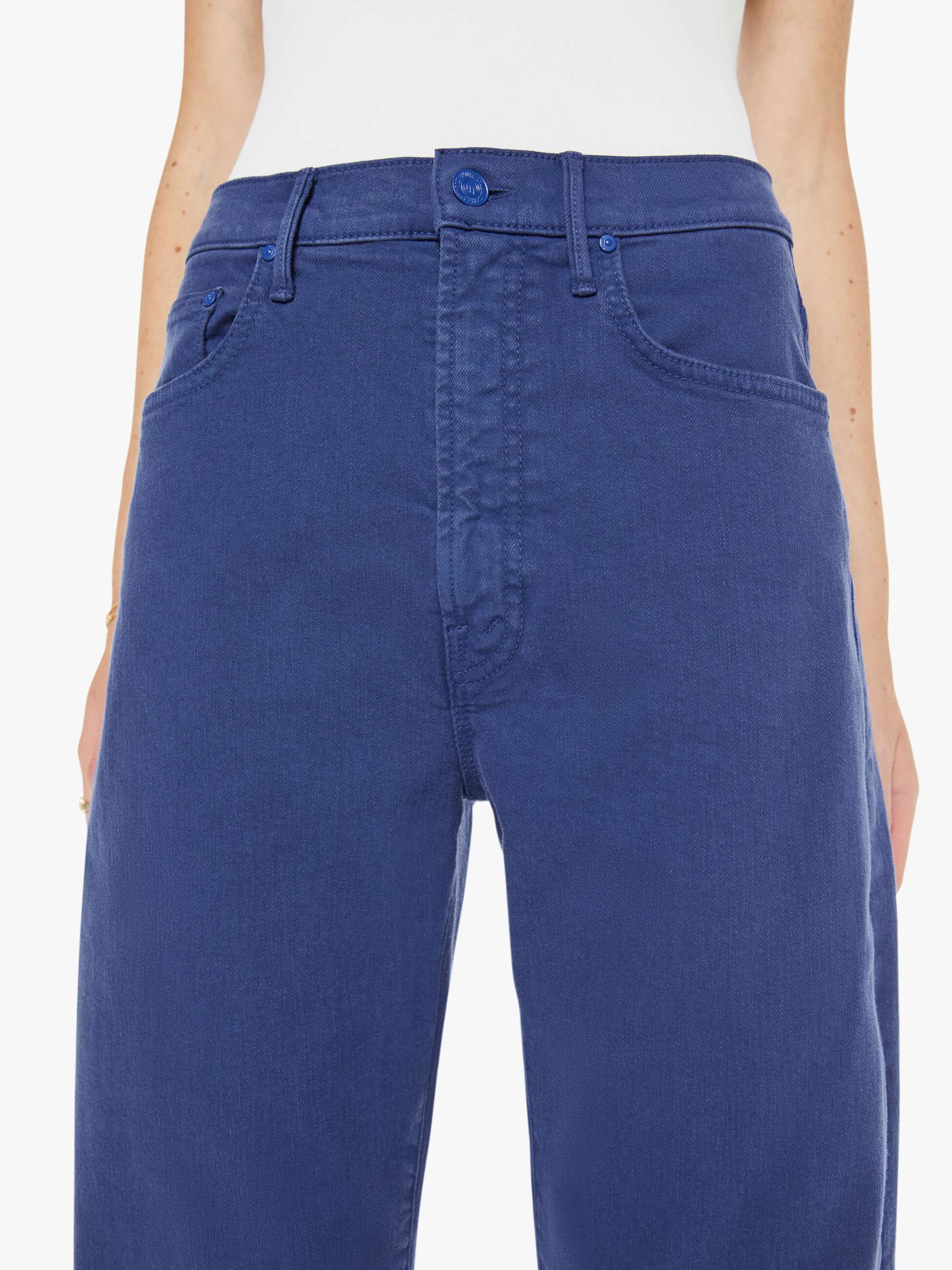 Women The Lasso Sneak | Mother Denim Estate Blue