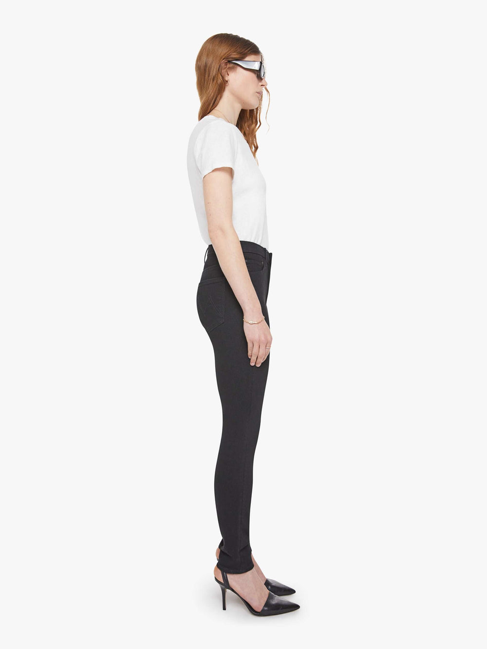 Women High Waisted Looker | Mother Denim Black