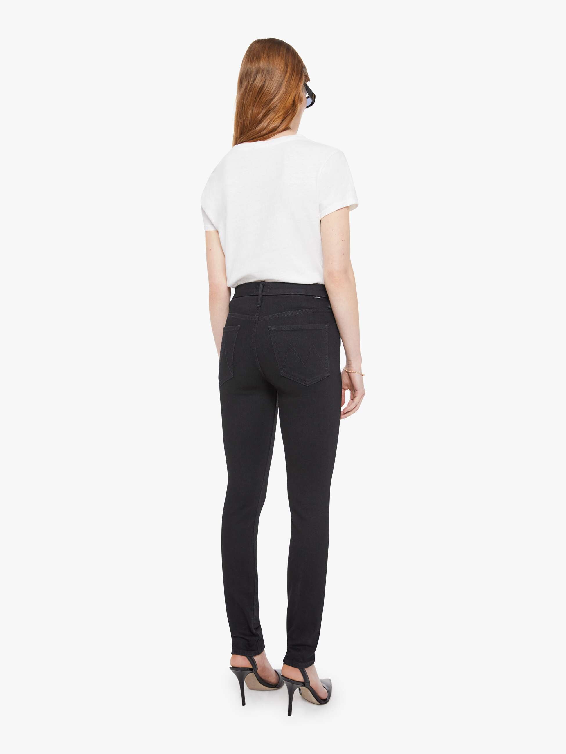 Women High Waisted Looker | Mother Denim Black