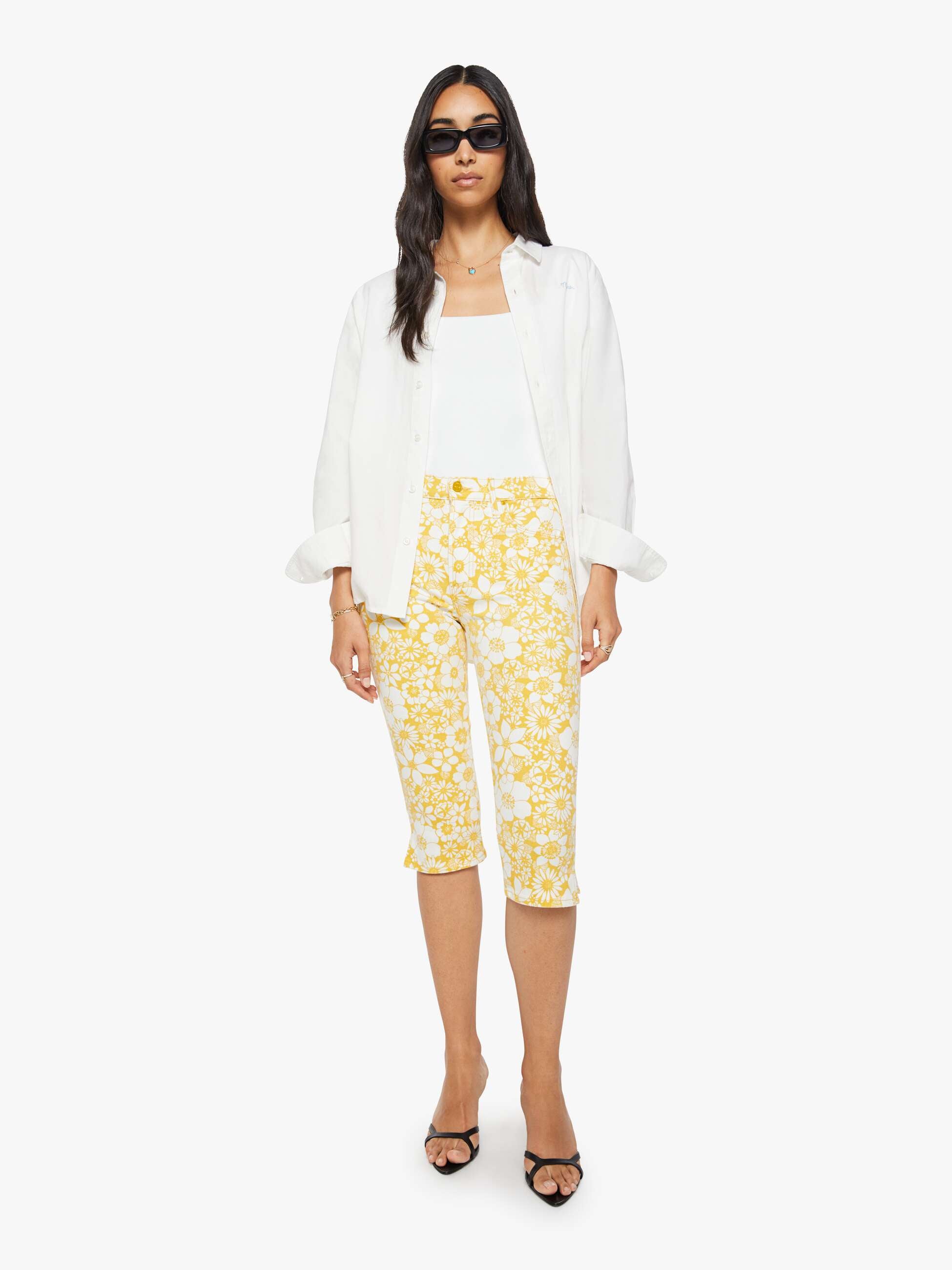 Women The Stunner Zip Bunny Snip | Mother Denim Floral Notes