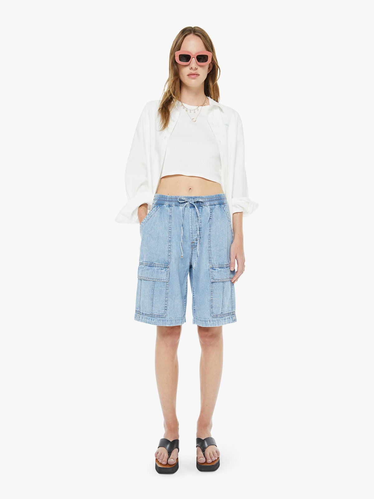 Women The Deep Dive Short | Mother Denim Wake And Lake