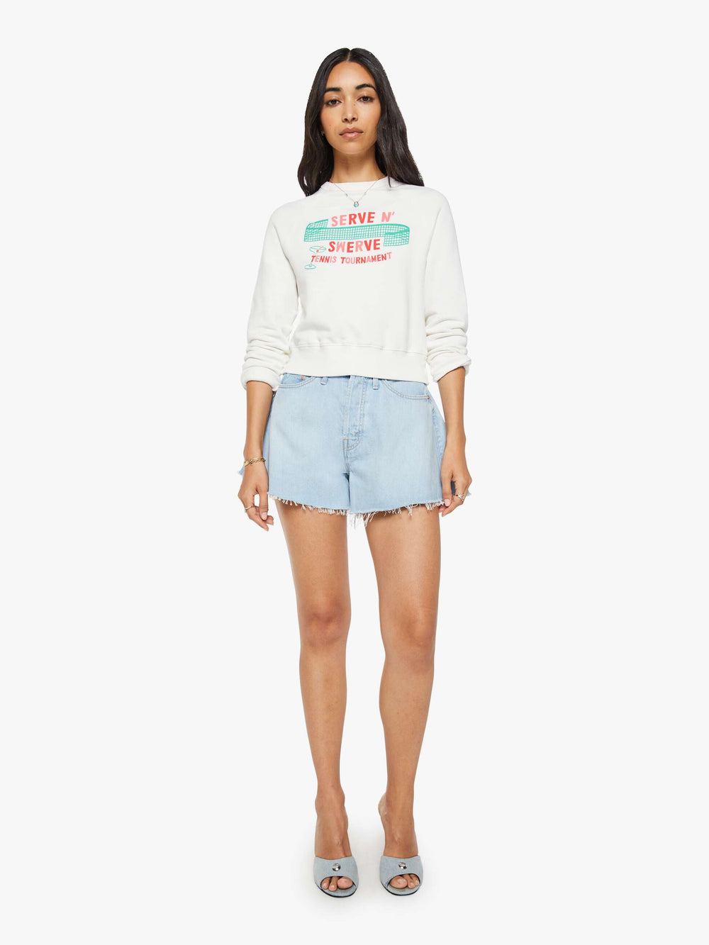 Women The Flutter Short Fray | Mother Denim Shaken Not Stirred