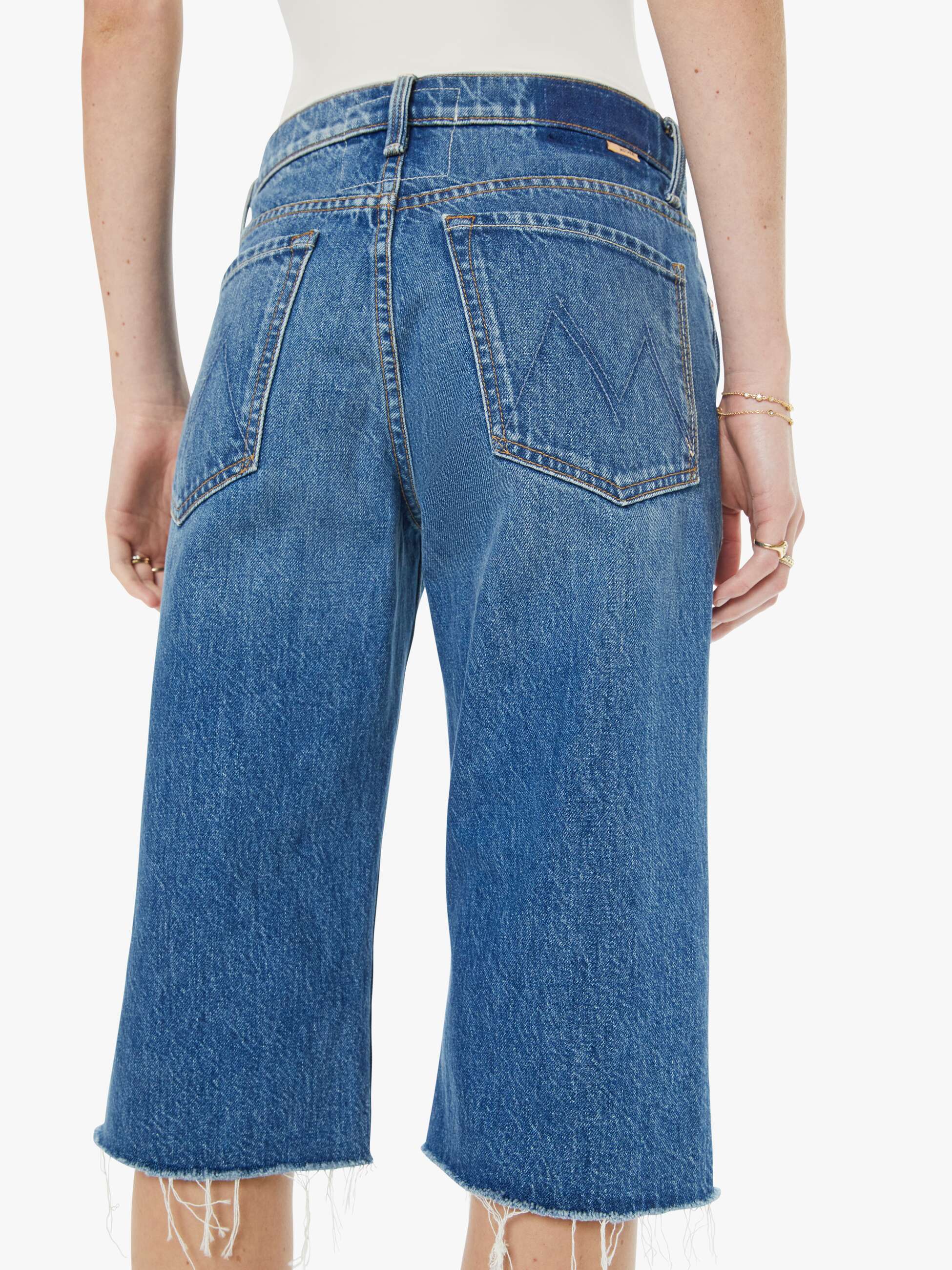 Women The Kick It Half N' Half Fray | Mother Denim Green Thumb