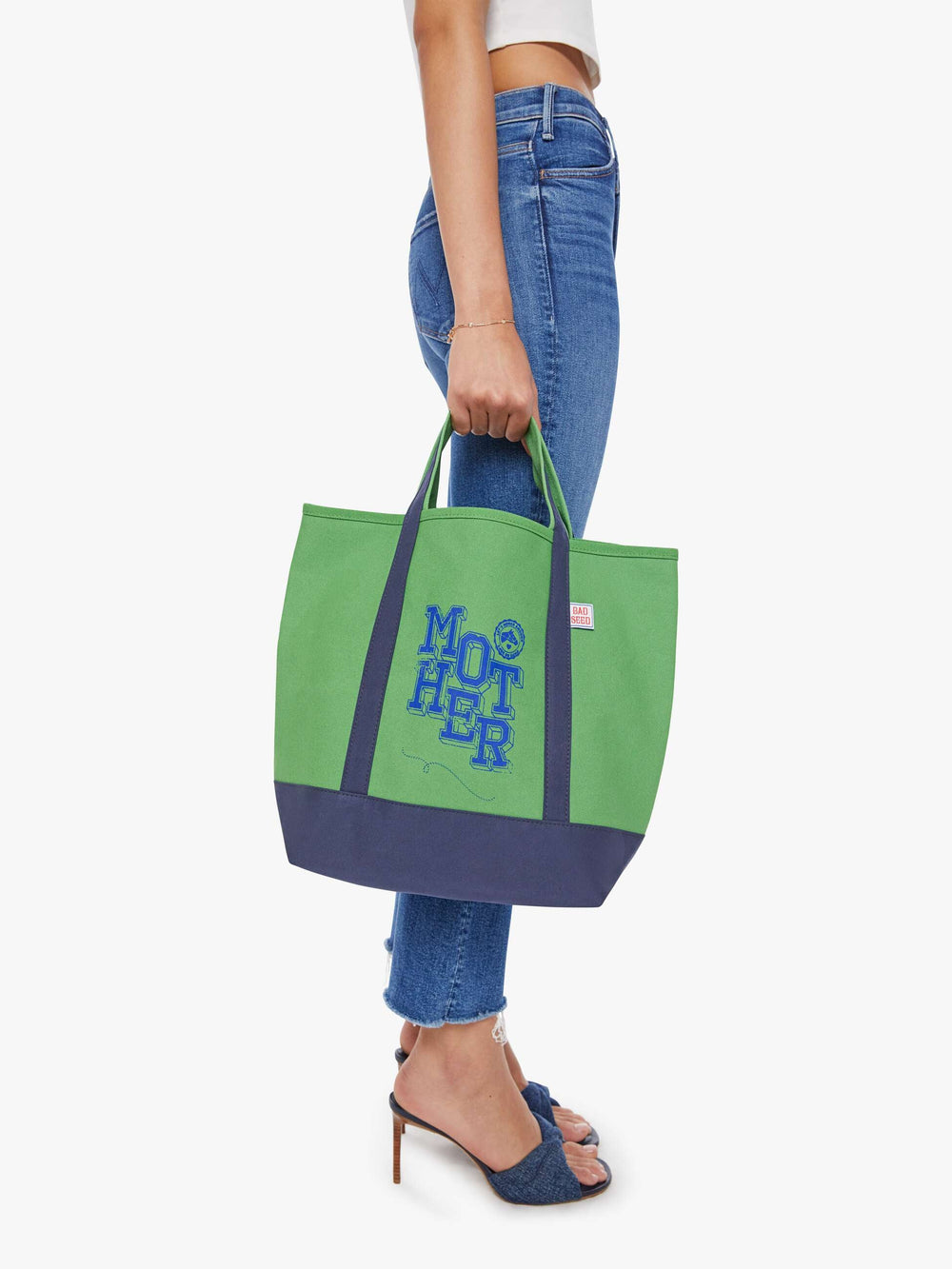 Women The Canvas Tote Bag | Mother Denim KELLY GREEN