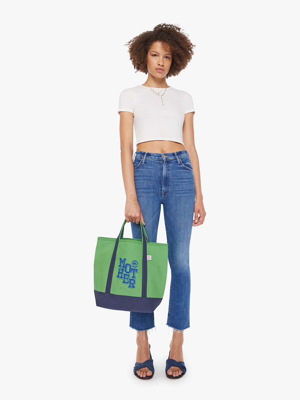 Women The Canvas Tote Bag | Mother Denim KELLY GREEN