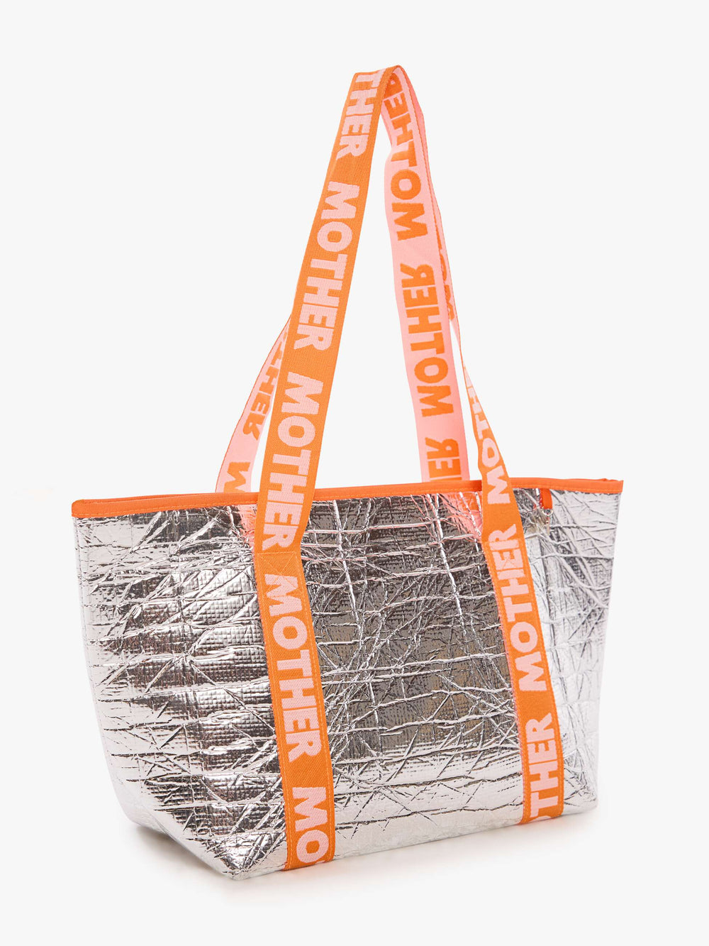 Women Thermal Tote Bag | Mother Denim Grey (Silver)